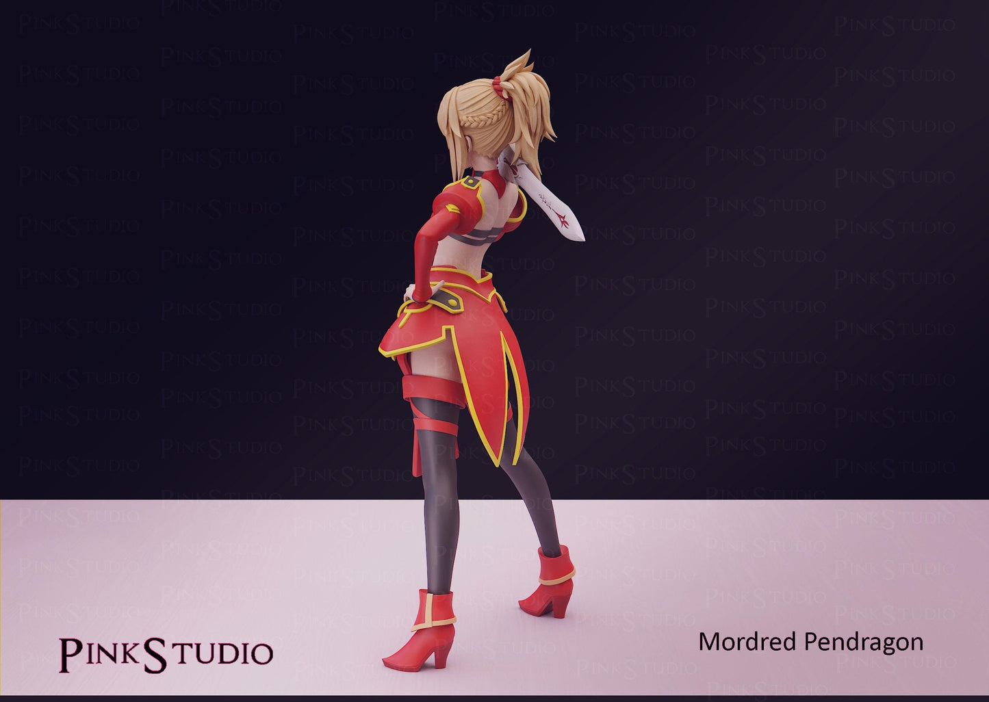 Fate Apocrypha Inspired Fanart Mordred Pendragon Resin Model Kit 19.25cm