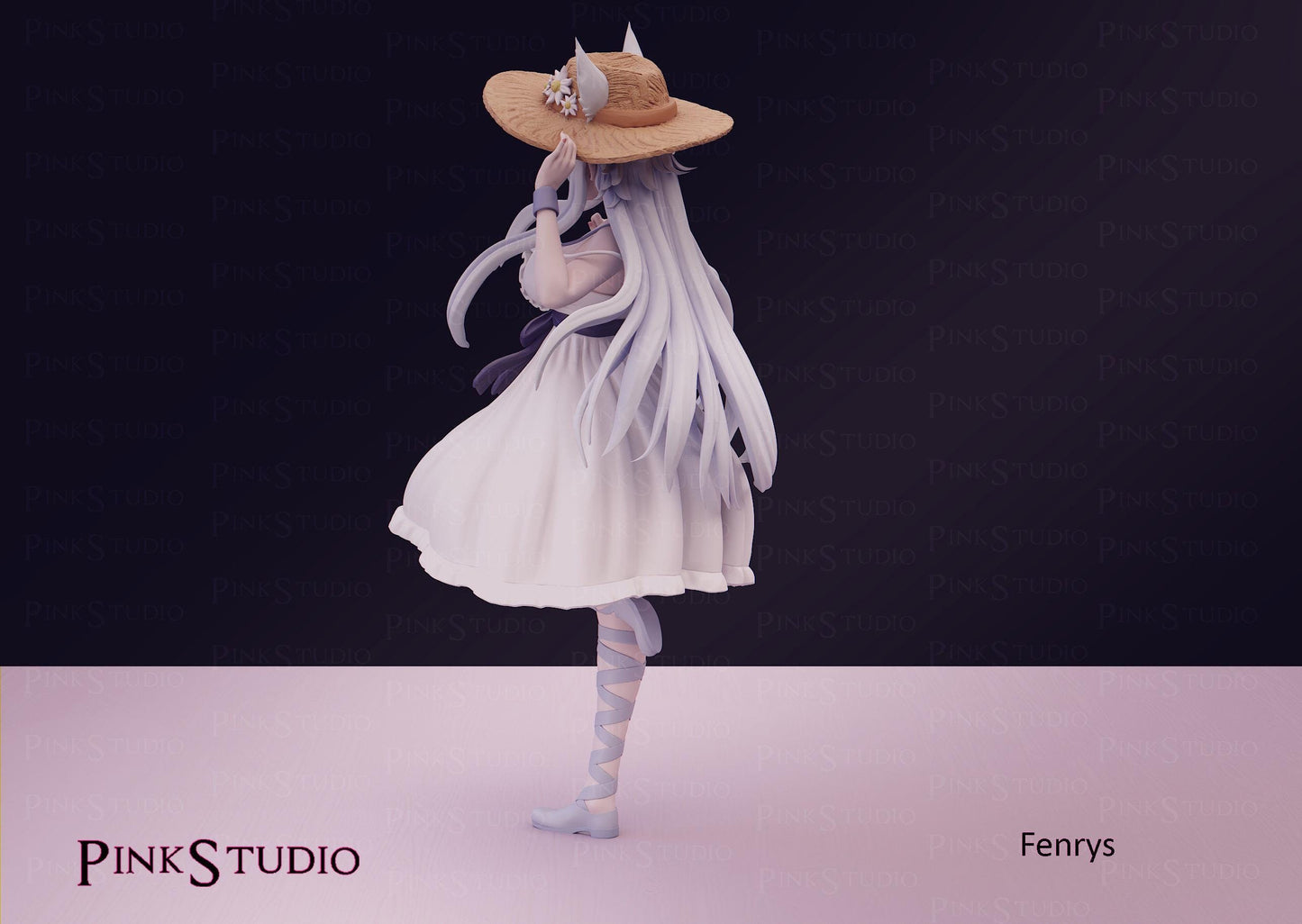 Chillin in Another World with Level 2 Cheats Inspired Fanart Fenrys Resin Model Kit 18cm