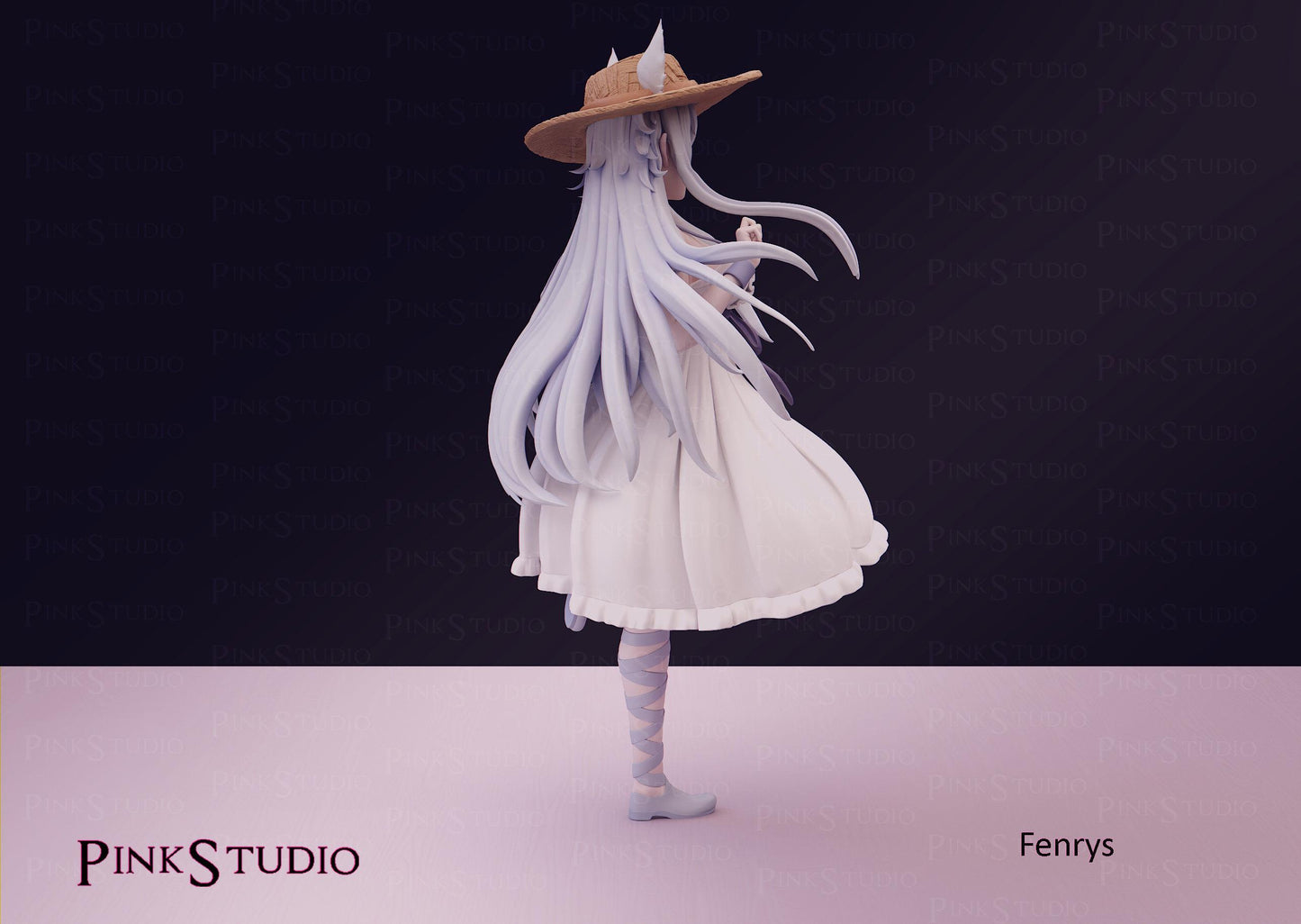 Chillin in Another World with Level 2 Cheats Inspired Fanart Fenrys Resin Model Kit 18cm