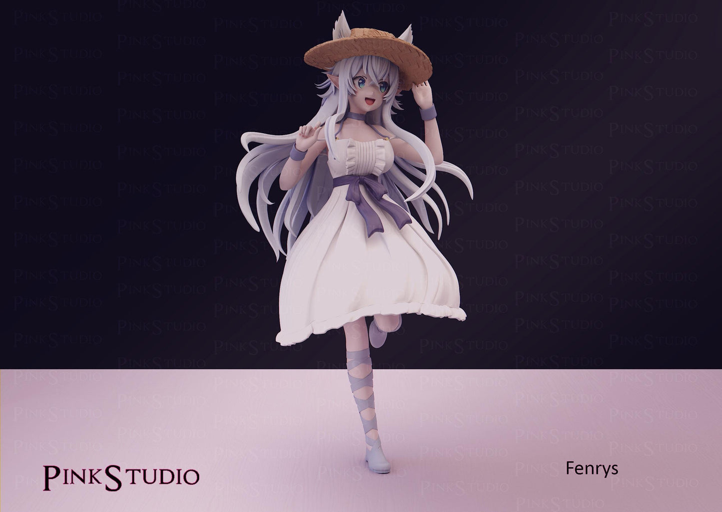 Chillin in Another World with Level 2 Cheats Inspired Fanart Fenrys Resin Model Kit 18cm