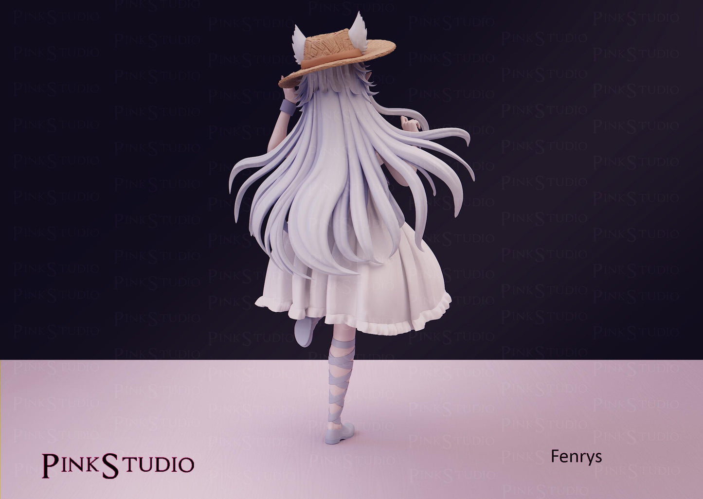 Chillin in Another World with Level 2 Cheats Inspired Fanart Fenrys Resin Model Kit 18cm