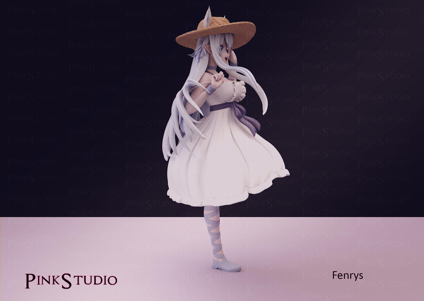 Chillin in Another World with Level 2 Cheats Inspired Fanart Fenrys Resin Model Kit 18cm