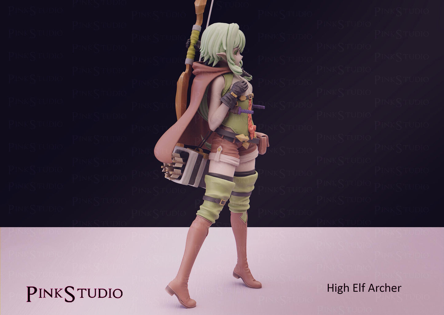 Goblin Slayer Inspired Fanart High Elf Archer Resin Model Kit 17cm