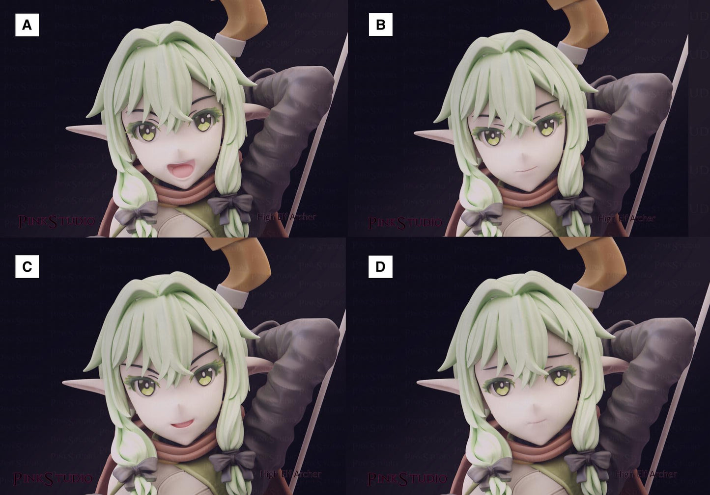 Goblin Slayer Inspired Fanart High Elf Archer Resin Model Kit 17cm