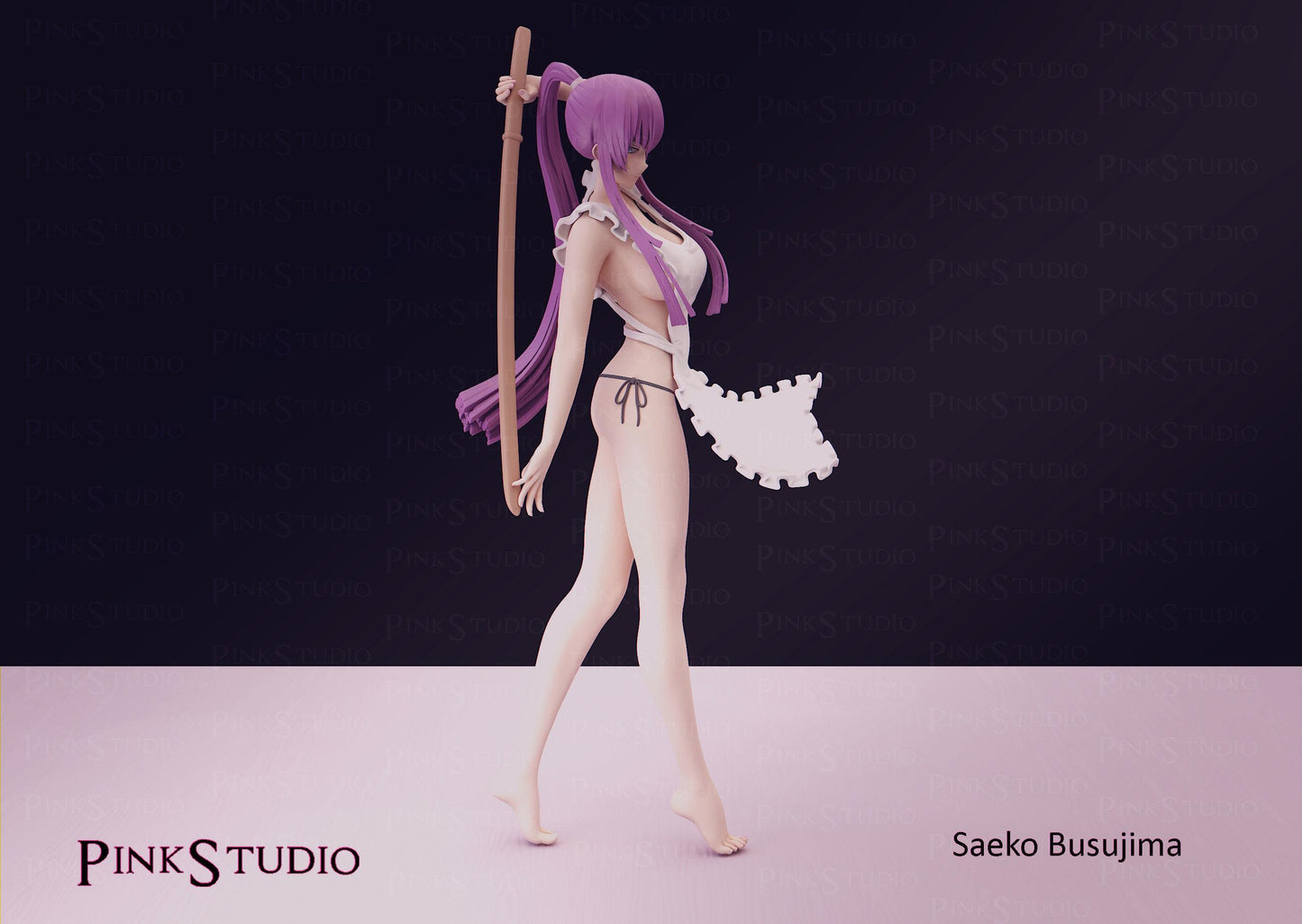 High School of the Dead Inspired Fanart HOTD - Saeko Busujima Resin Model Kit