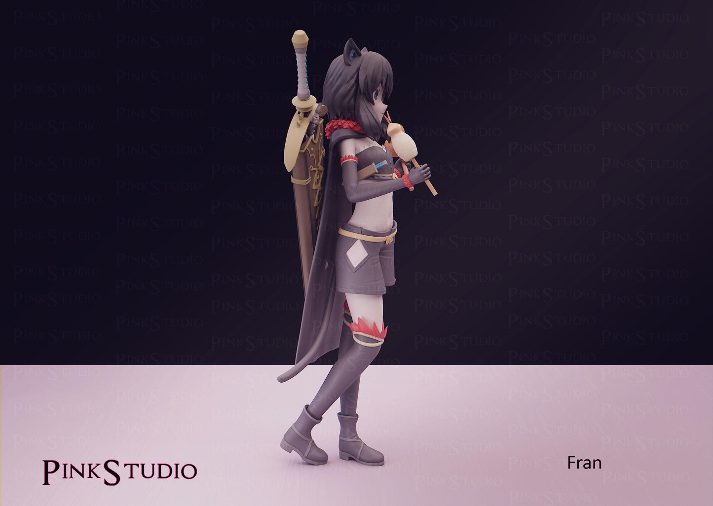Reincarnated as a Sword Inspired Fanart Fran Resin Model Kit 19cm