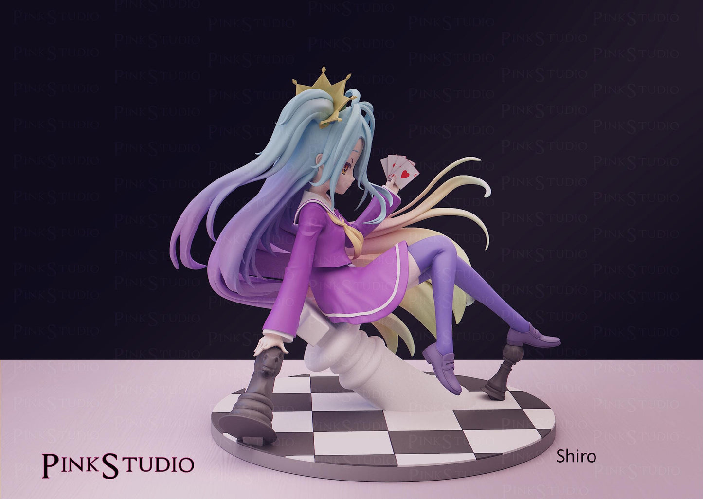 No Game No Life Inspired Fanart Shiro Resin Model Kit 14cm