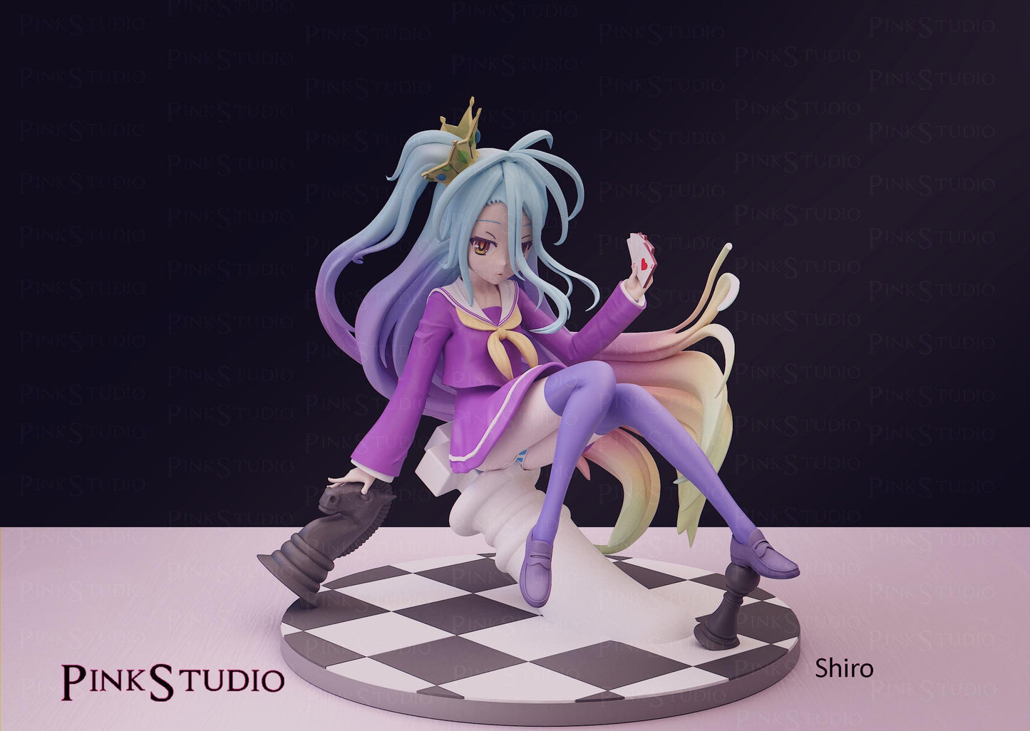 No Game No Life Inspired Fanart Shiro Resin Model Kit 14cm