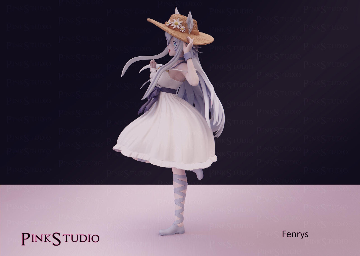 Chillin in Another World with Level 2 Cheats Inspired Fanart Fenrys Resin Model Kit 18cm