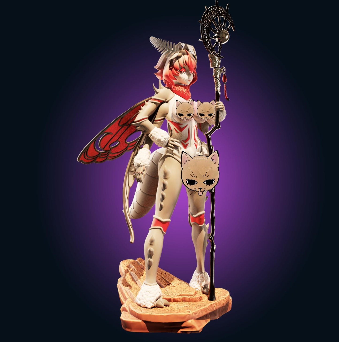 Moth Girl Waifu Resin Model Kit Designed by Officer Rhu