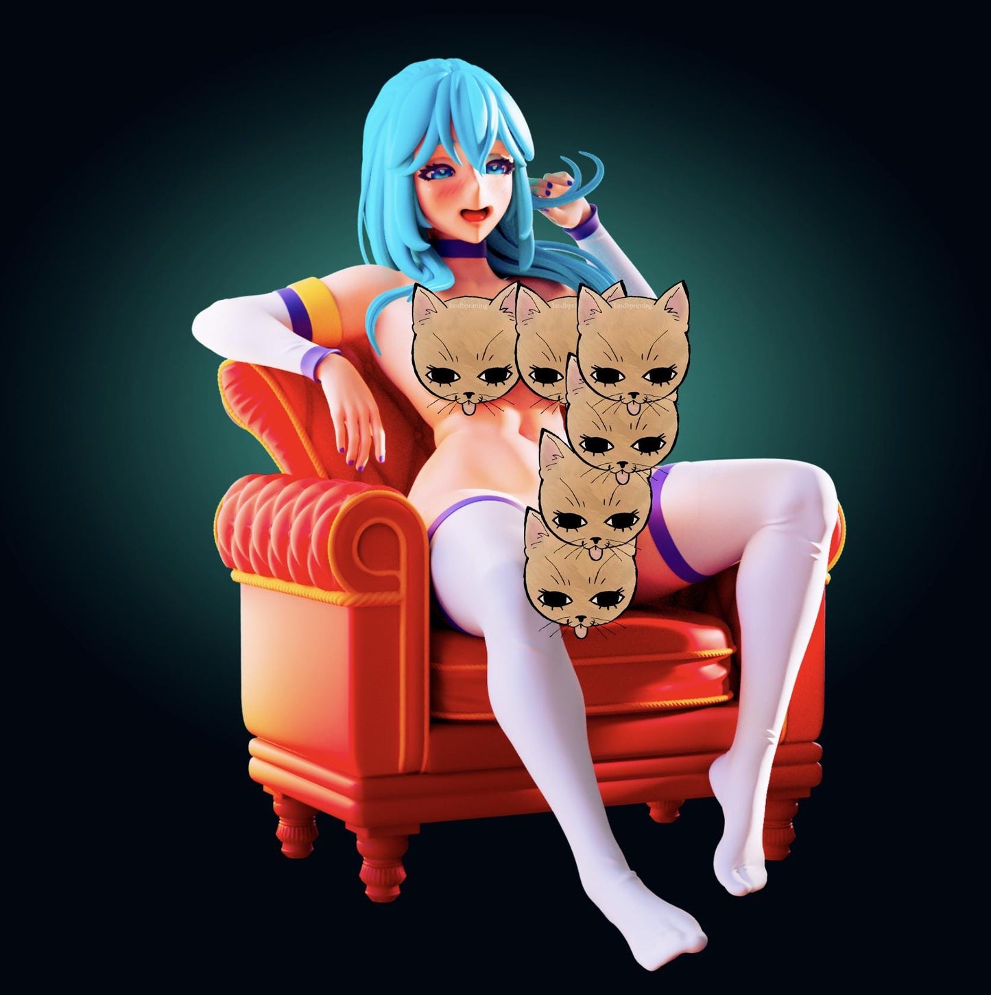 Konosuba Inspired Fanart Aqua Resin Model Kit Designed by Officer Rhu