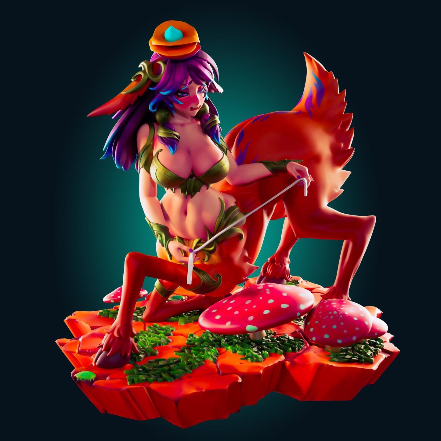 Lillia Fawn Girl LoL Inspired Resin Model Kit Designed by Officer Rhu