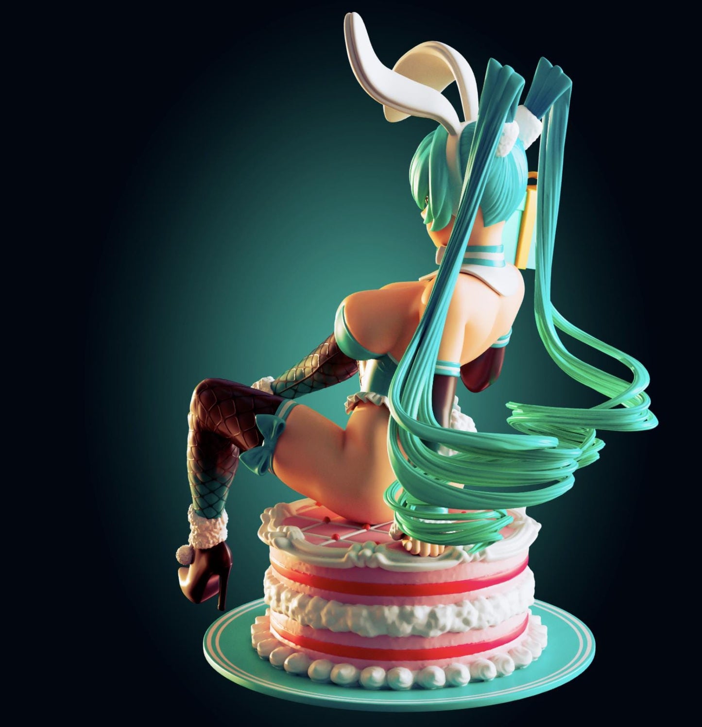 Hatsune Miku Inspired Bunny Girl Resin Model Kit - Designed by Officer Rhu