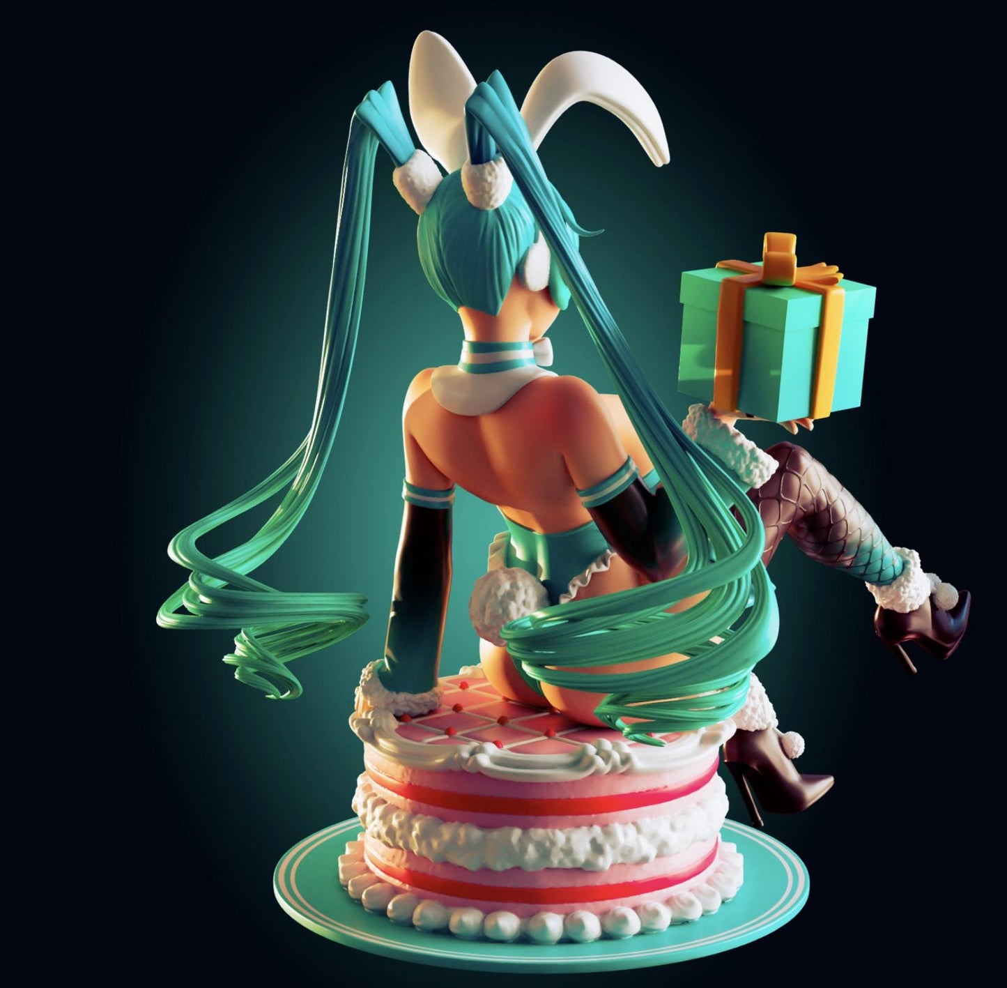 Hatsune Miku Inspired Bunny Girl Resin Model Kit - Designed by Officer Rhu