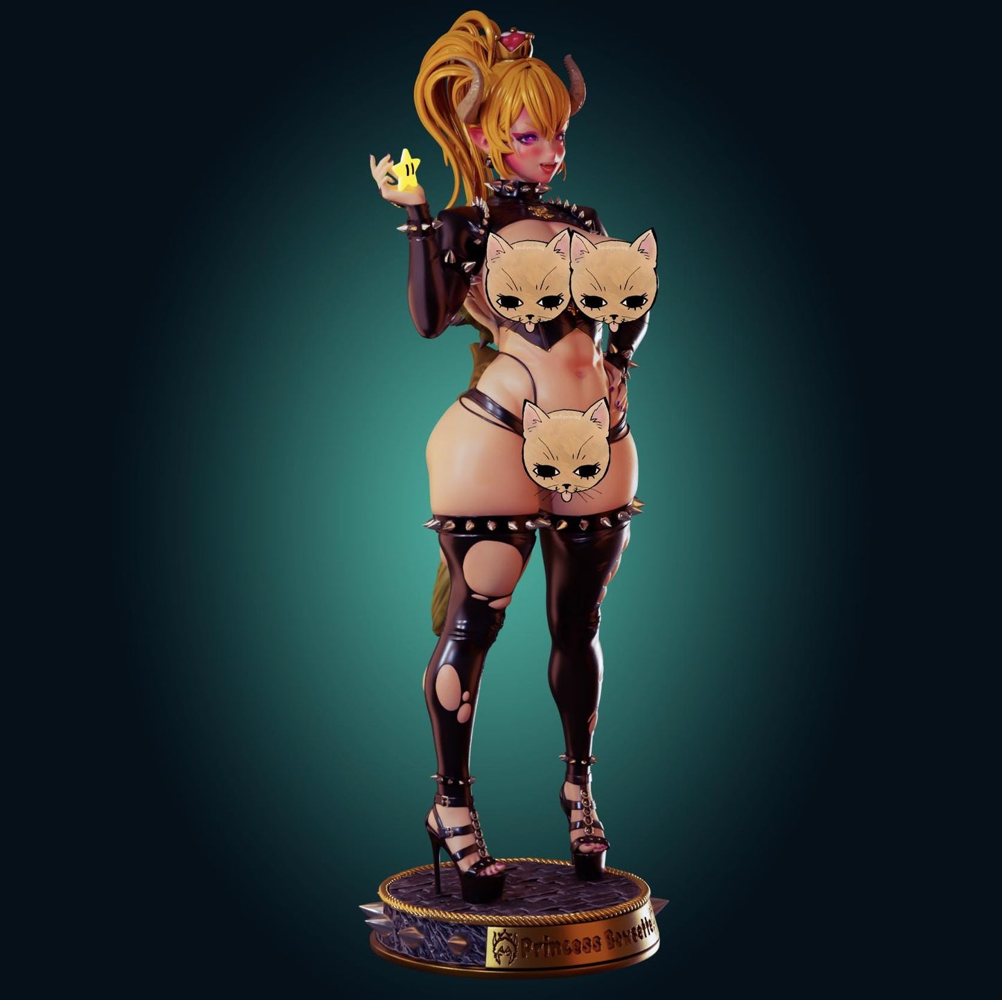Bowsette Inspired Resin Model Kit - Designed by Officer Rhu