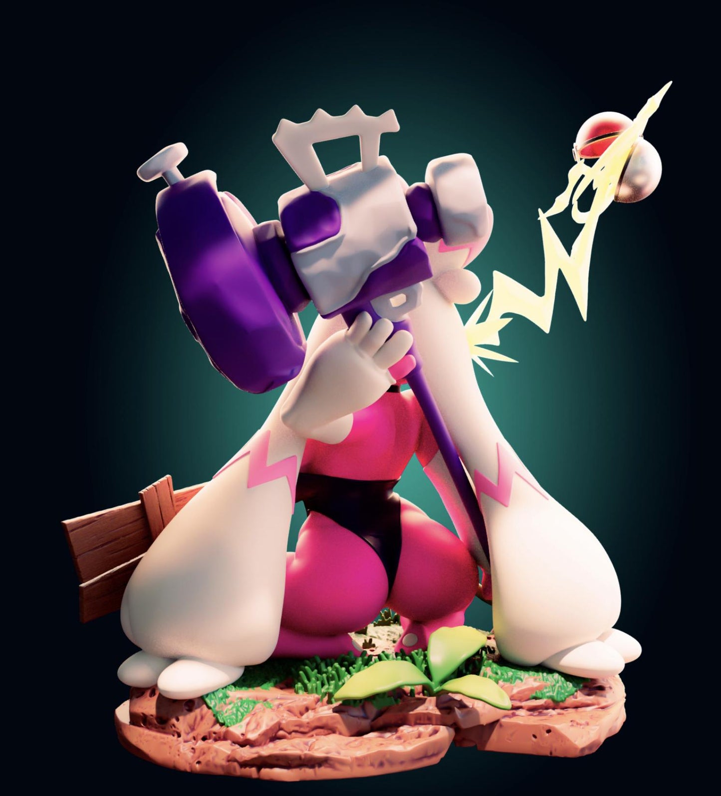 Pink Monster Girl Resin Model Kit - Designed by Officer Rhu