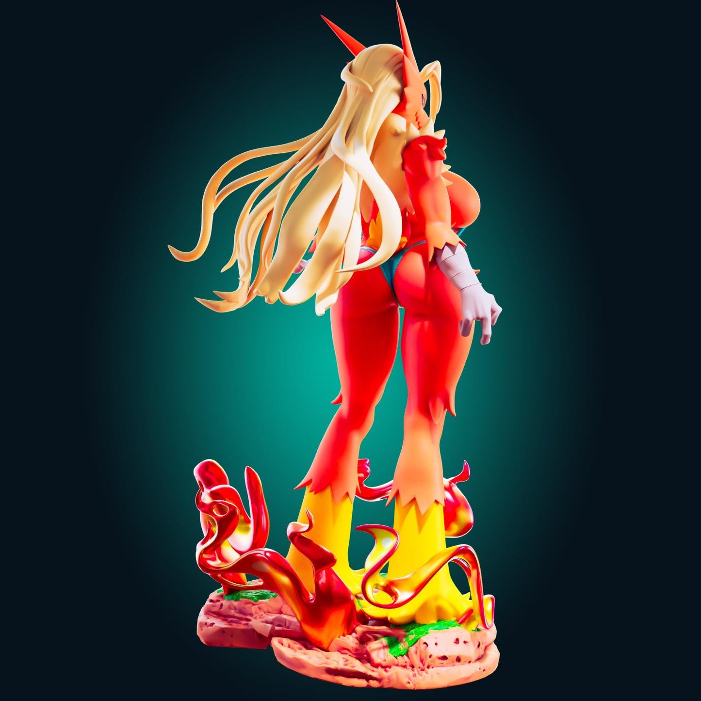 Fire Chicken Girl Resin Model Kit - Designed by Officer Rhu