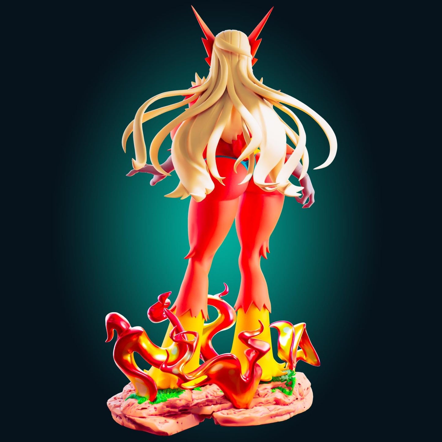 Fire Chicken Girl Resin Model Kit - Designed by Officer Rhu
