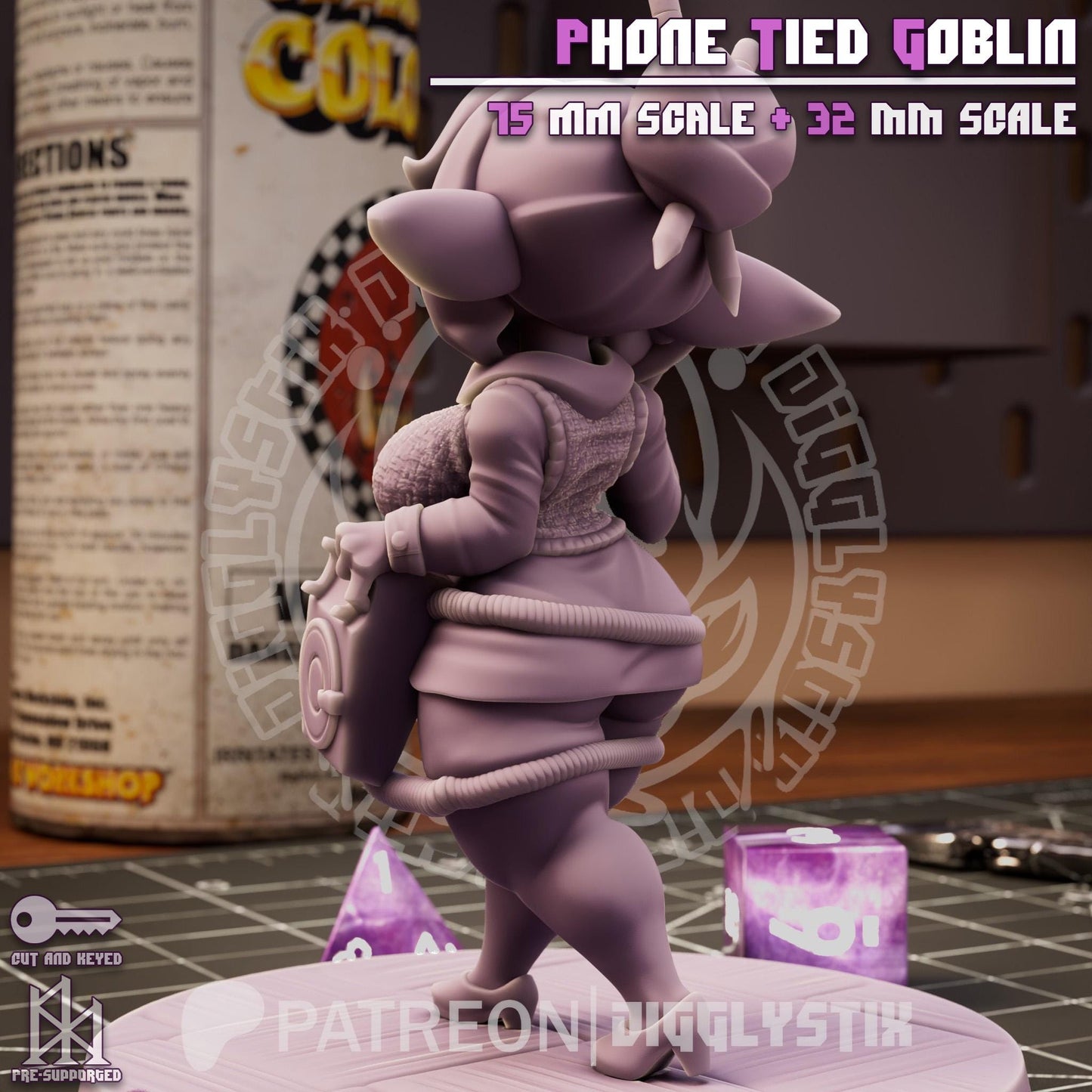 Phone Tied Goblin Mini - 32mm or 75 mm - Jigglystix