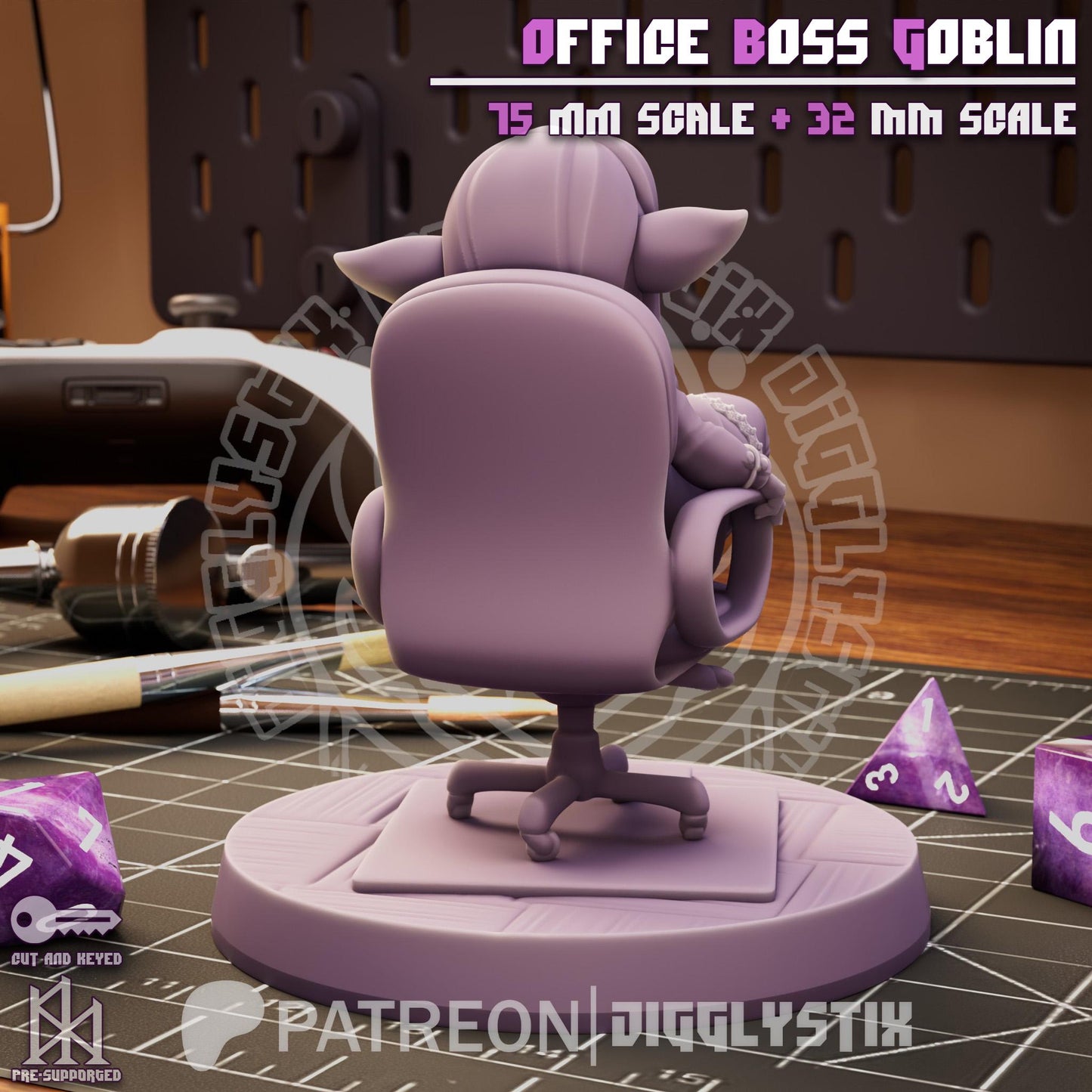 Office Boss Goblin Mini - 32mm or 75mm - Jigglystix