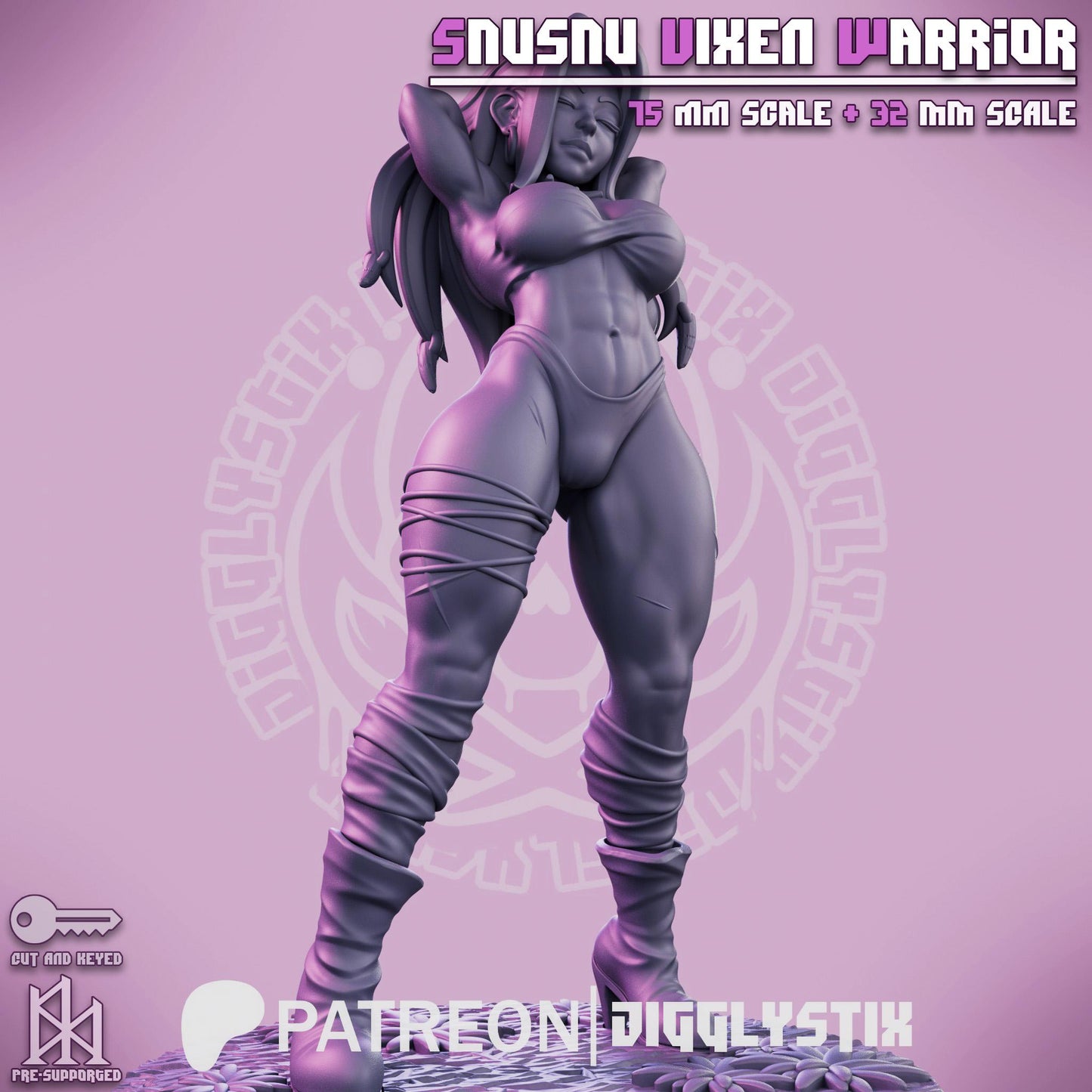 Amazon Warrior Woman Mini - 32mm or 75mm - Jigglystix