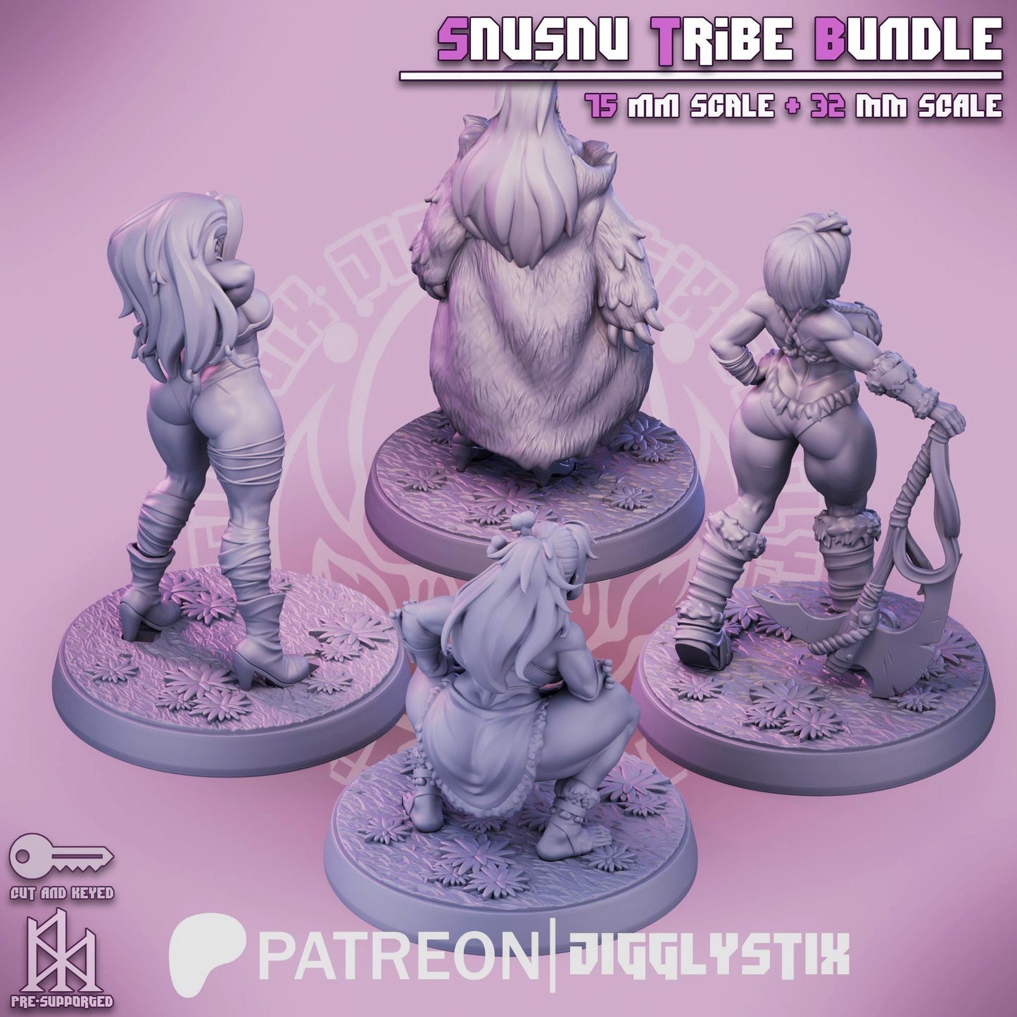 Amazonian Warrior Tribe Bundle - 32mm or 75mm - Jigglystix