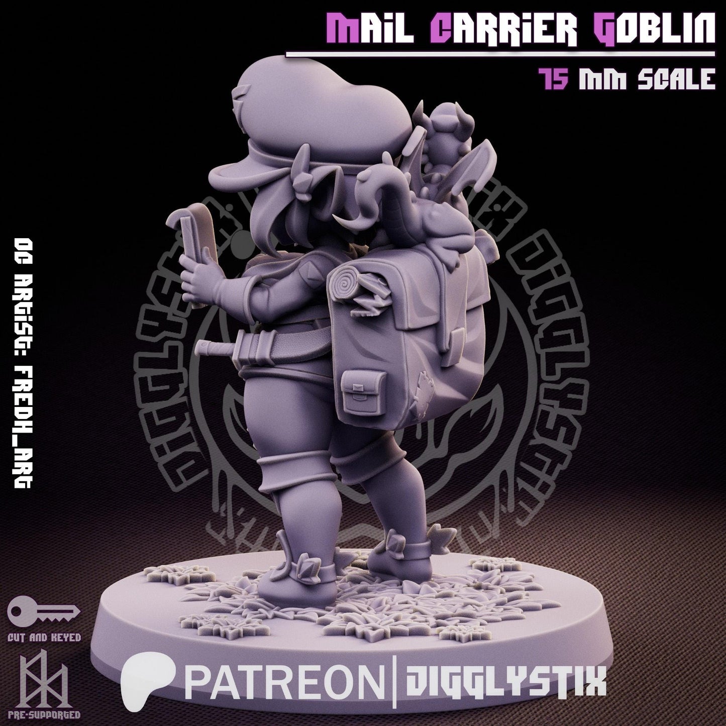 Mail Carrier Goblin Girl - 75mm - Jigglystix