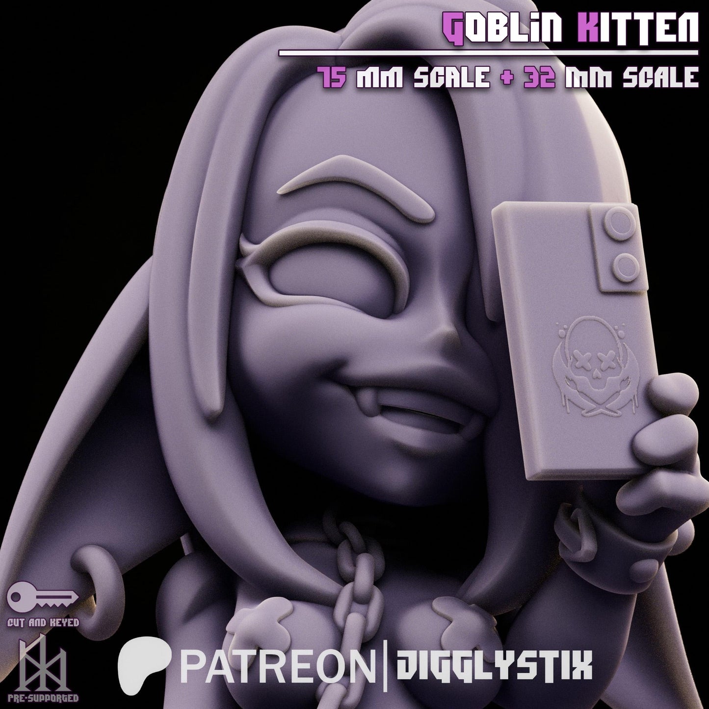 Goblin Kitten Mini - 32mm or 75mm - Jigglystix