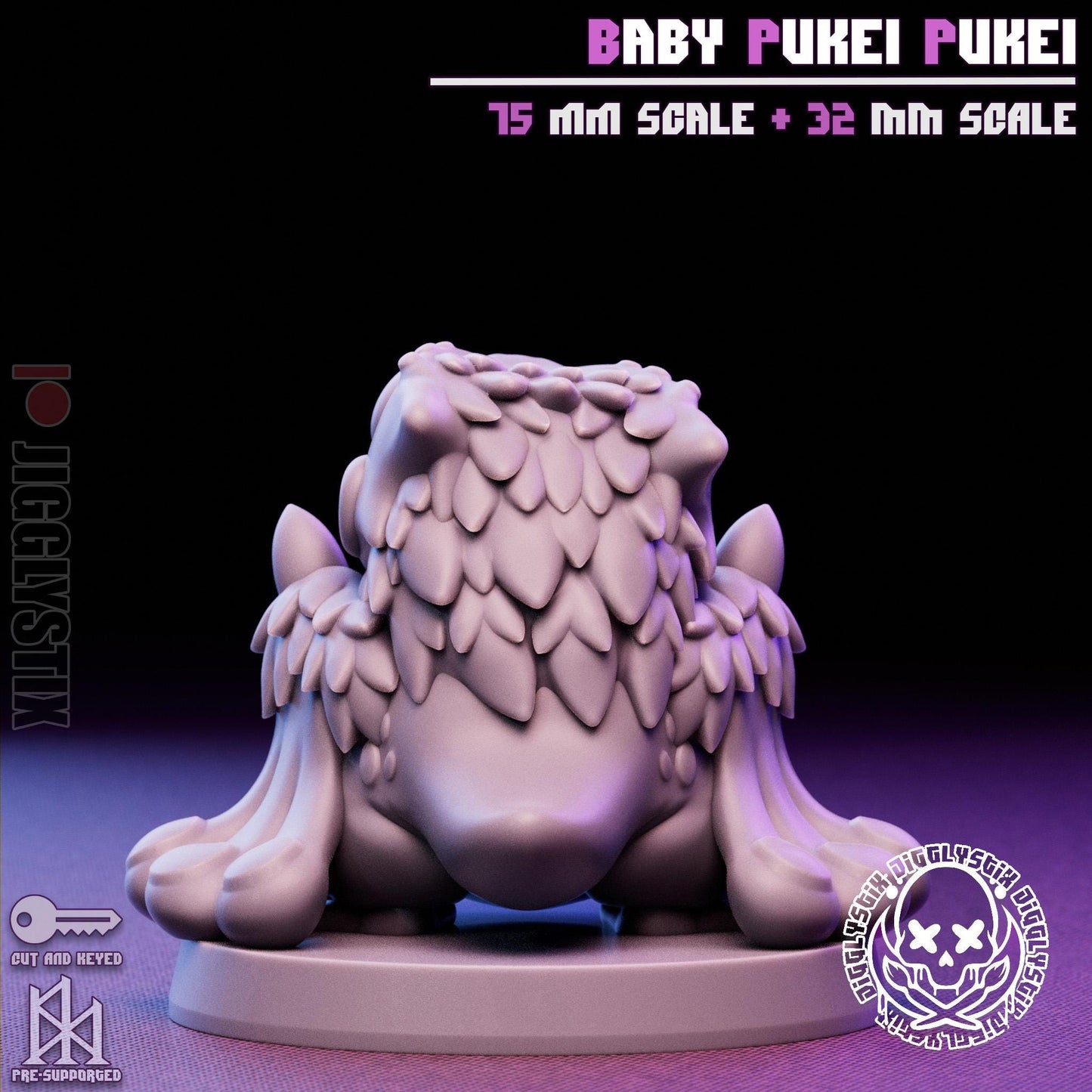 Baby Pukei-Pukei Monster Hunter Inspired Mini - 32mm or 75mm - Jigglystix