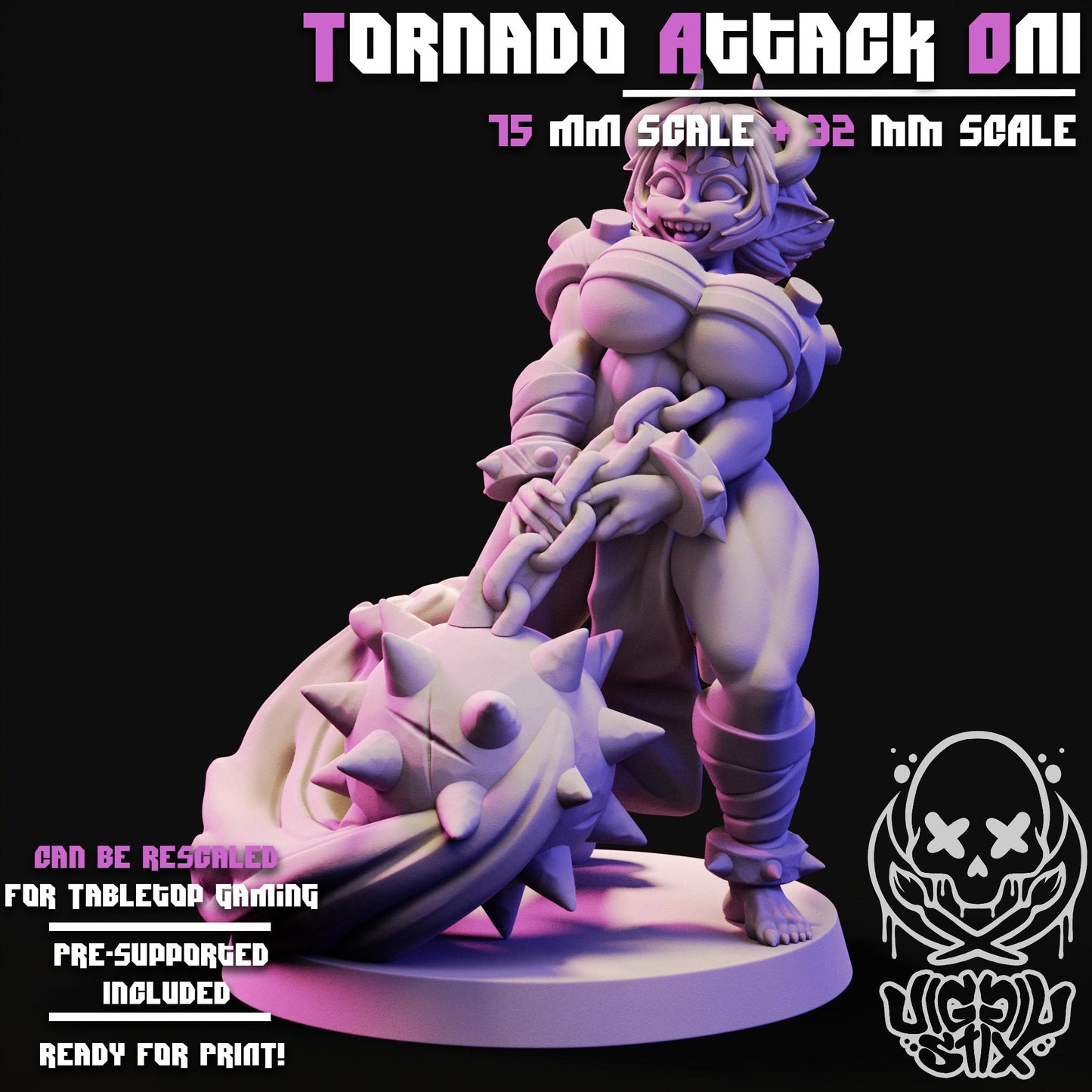 Tornado Attack Oni Mini - 32mm or 75mm - Jigglystix