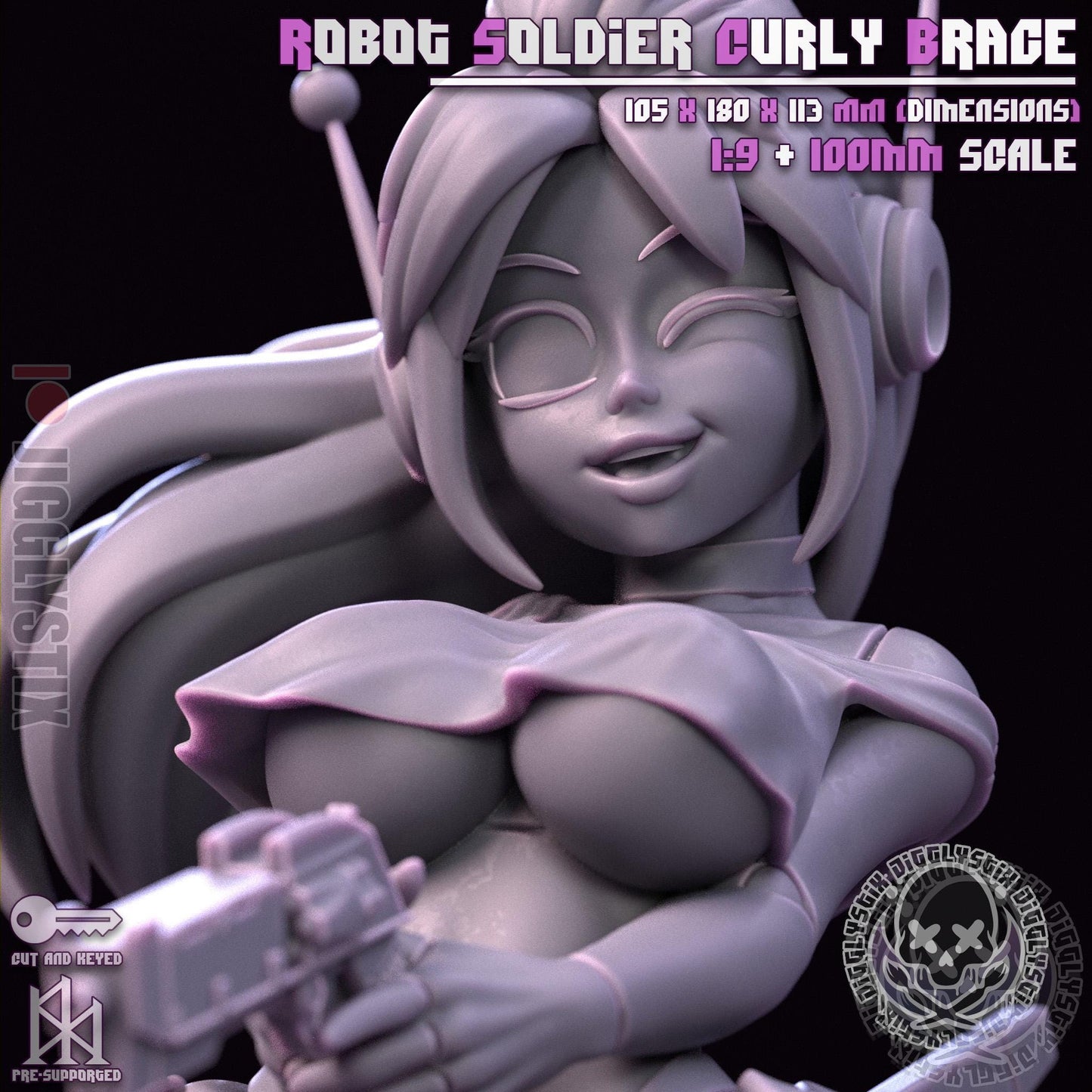 Robot Soldier Curly Brace Model Kit - 1:9 or 100mm - Jigglystix