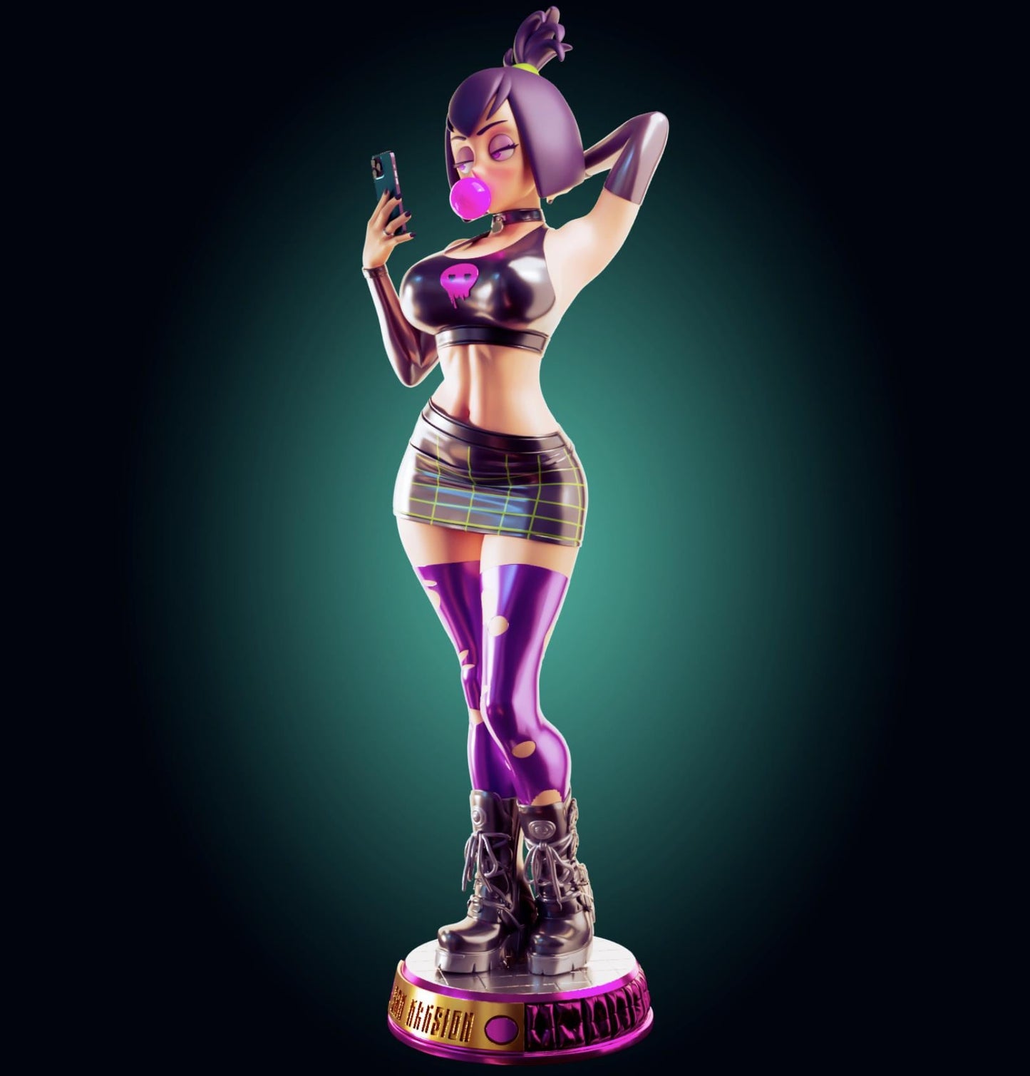 Goth Girl Resin Model Kit - Designed by Officer Rhu