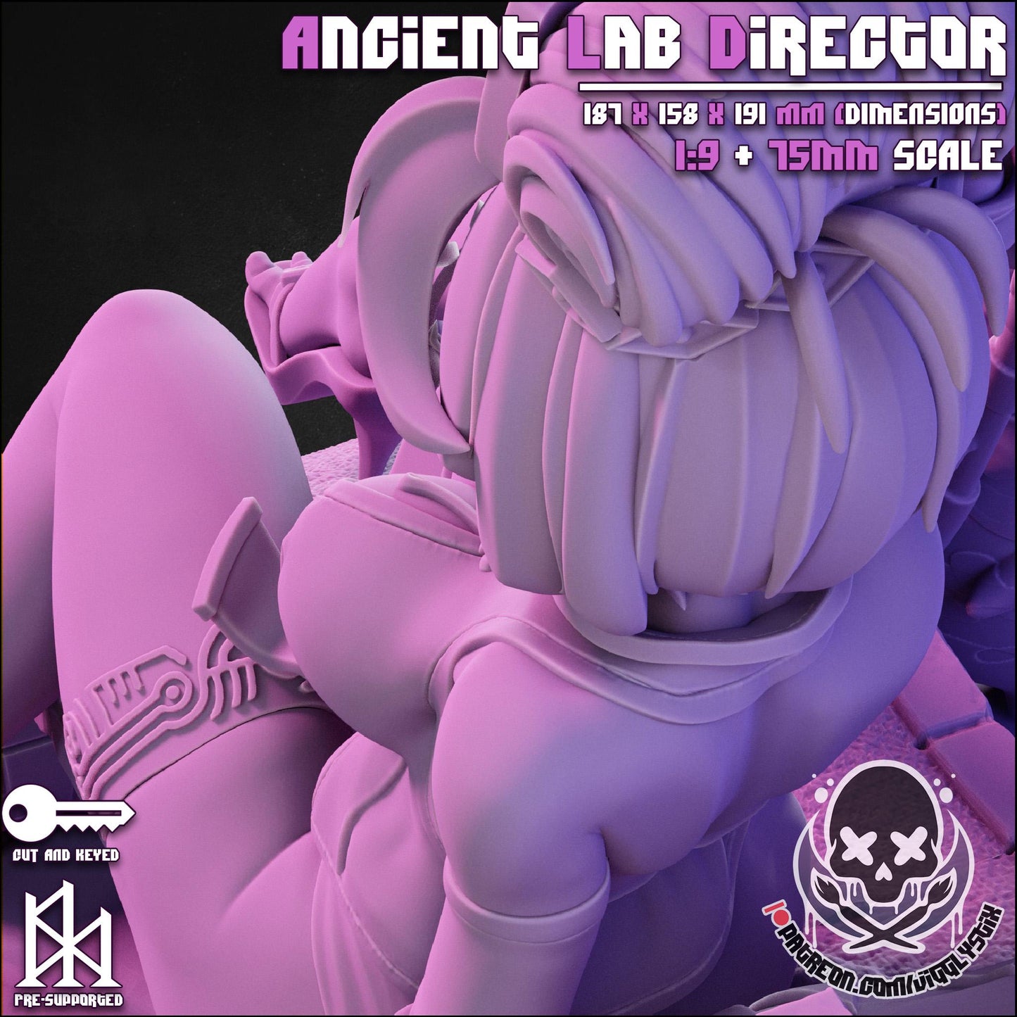 Ancient Lab Director Model Kit - 1:9 Scale or 75mm - Jigglystix