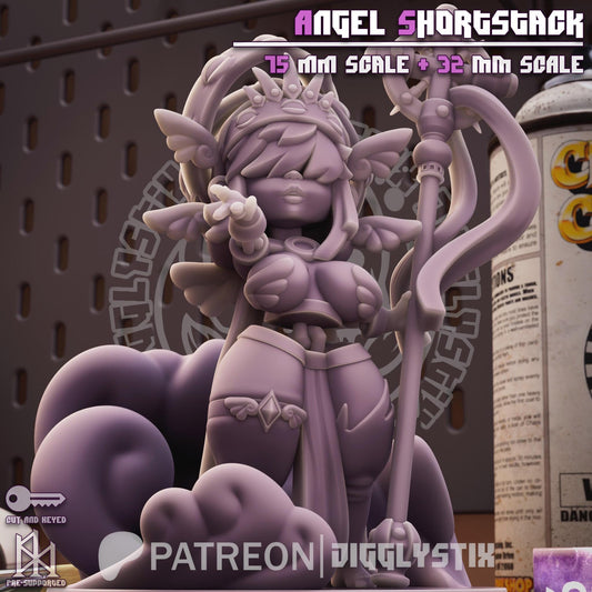 Angel Shortstack Pin Up Miniature | Jigglystix