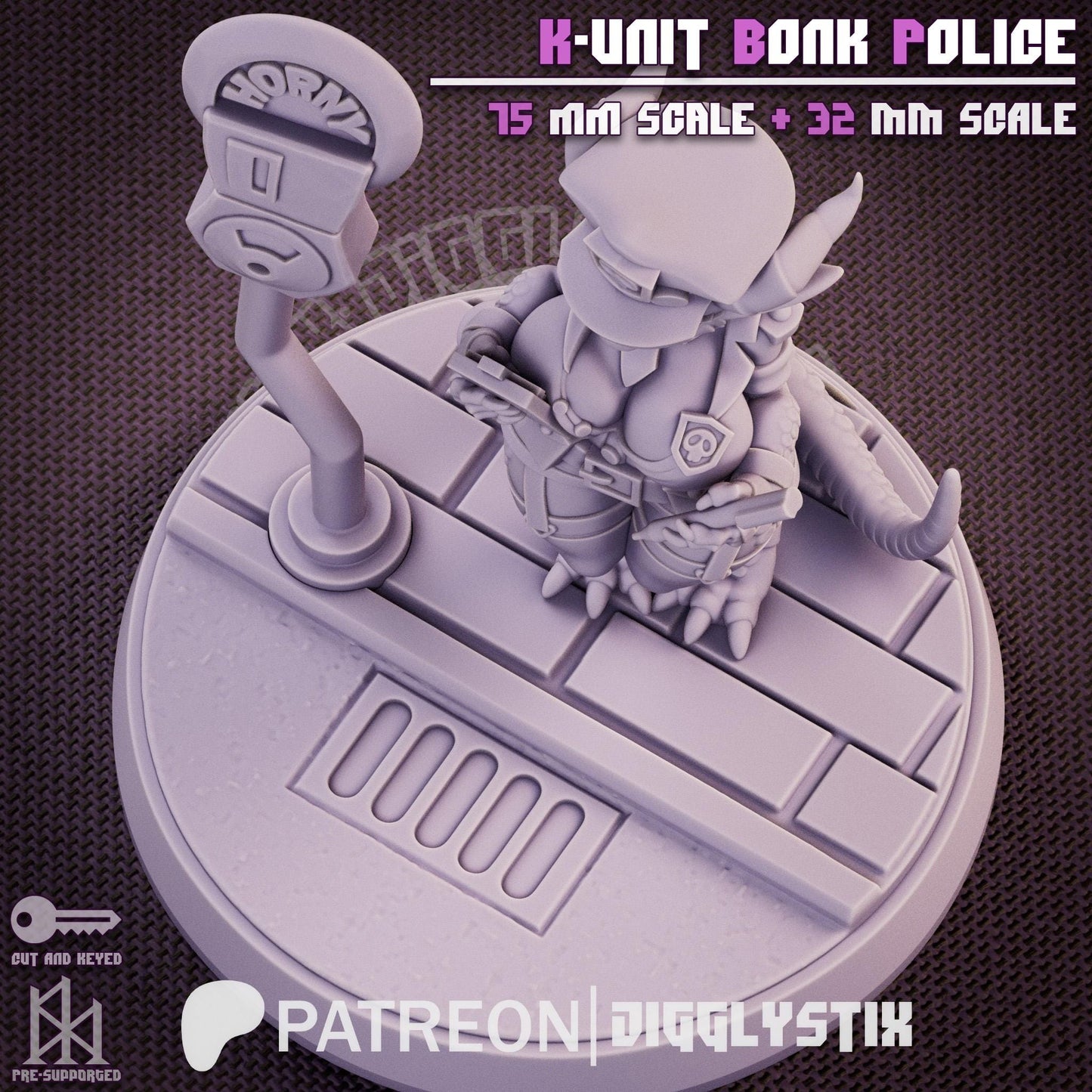 Kobold Cop Pin Up Miniature | Jigglystix