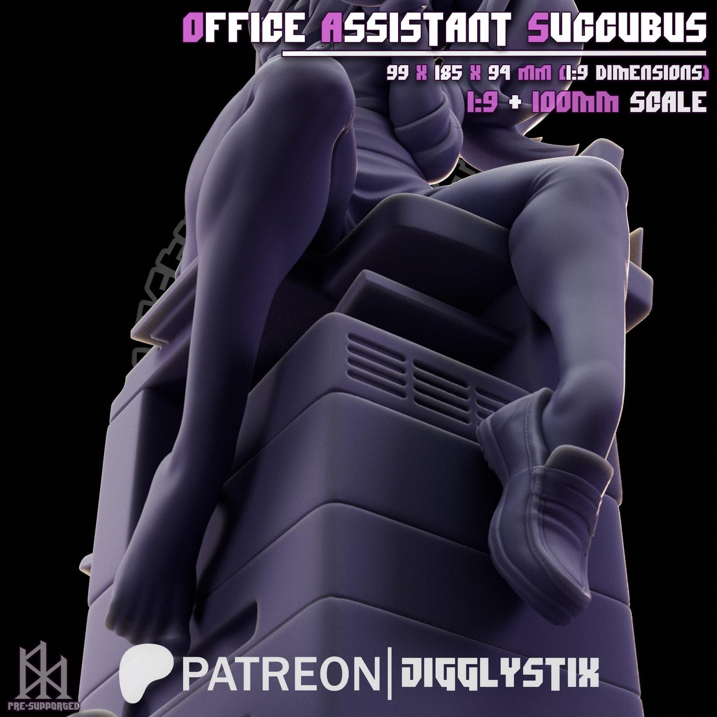 Office Assistant Succubus Pin Up Model Kit | Jigglystix