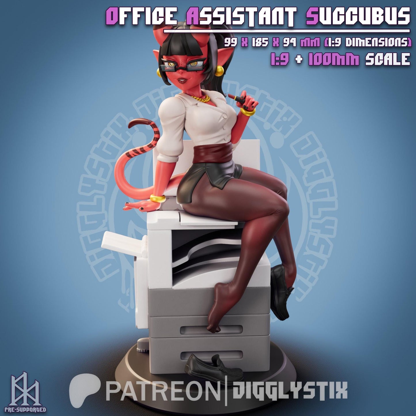 Office Assistant Succubus Pin Up Model Kit | Jigglystix