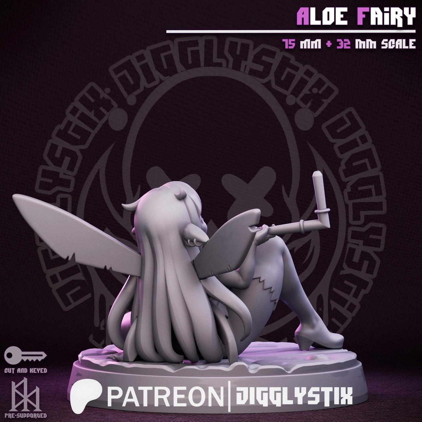 Aloe Fairy Pin Up Miniature | Jigglystix