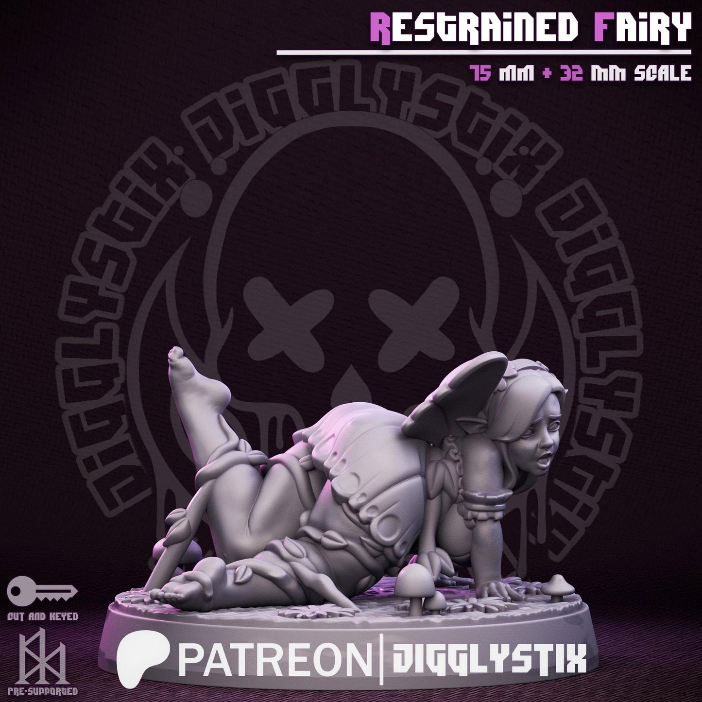 Restrained Fairy Pin Up Miniature | Jigglystix