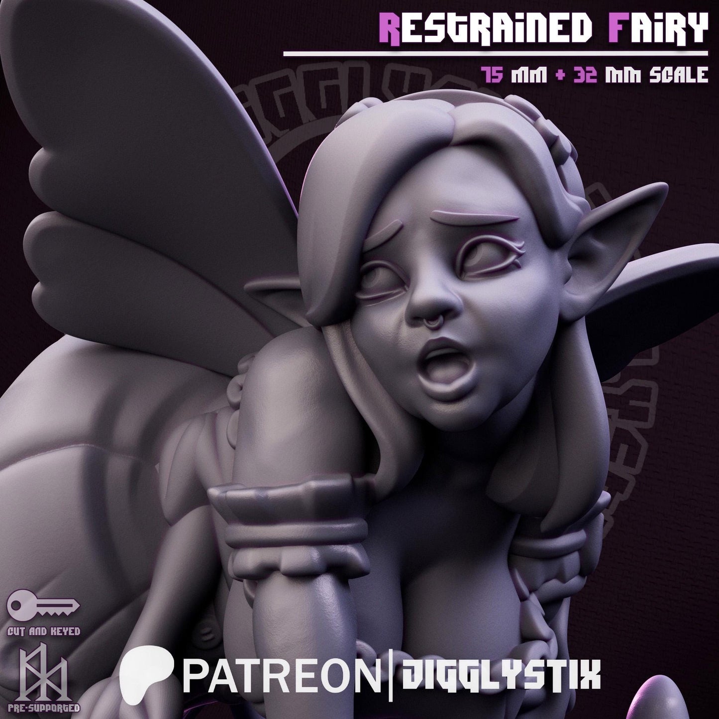 Restrained Fairy Pin Up Miniature | Jigglystix