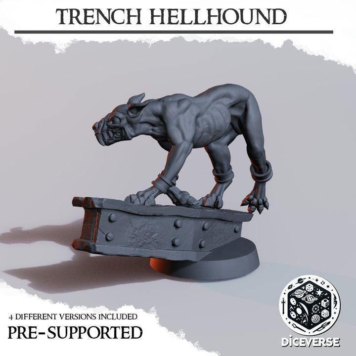 Hellhound Miniature Bundle | 32mm Scale | Trench Crusade | Diceverse