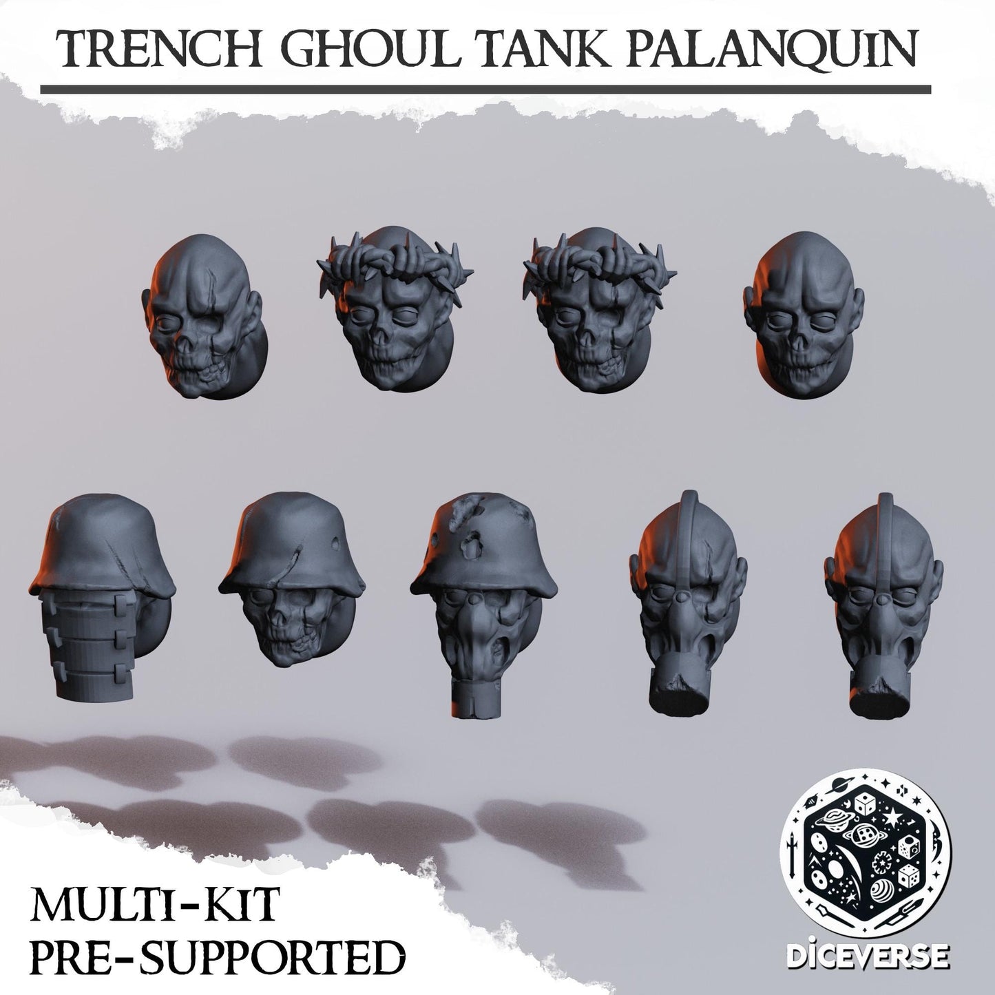 Trench Ghoul Tank Palanquin | 32mm Scale | Trench Crusade | Diceverse