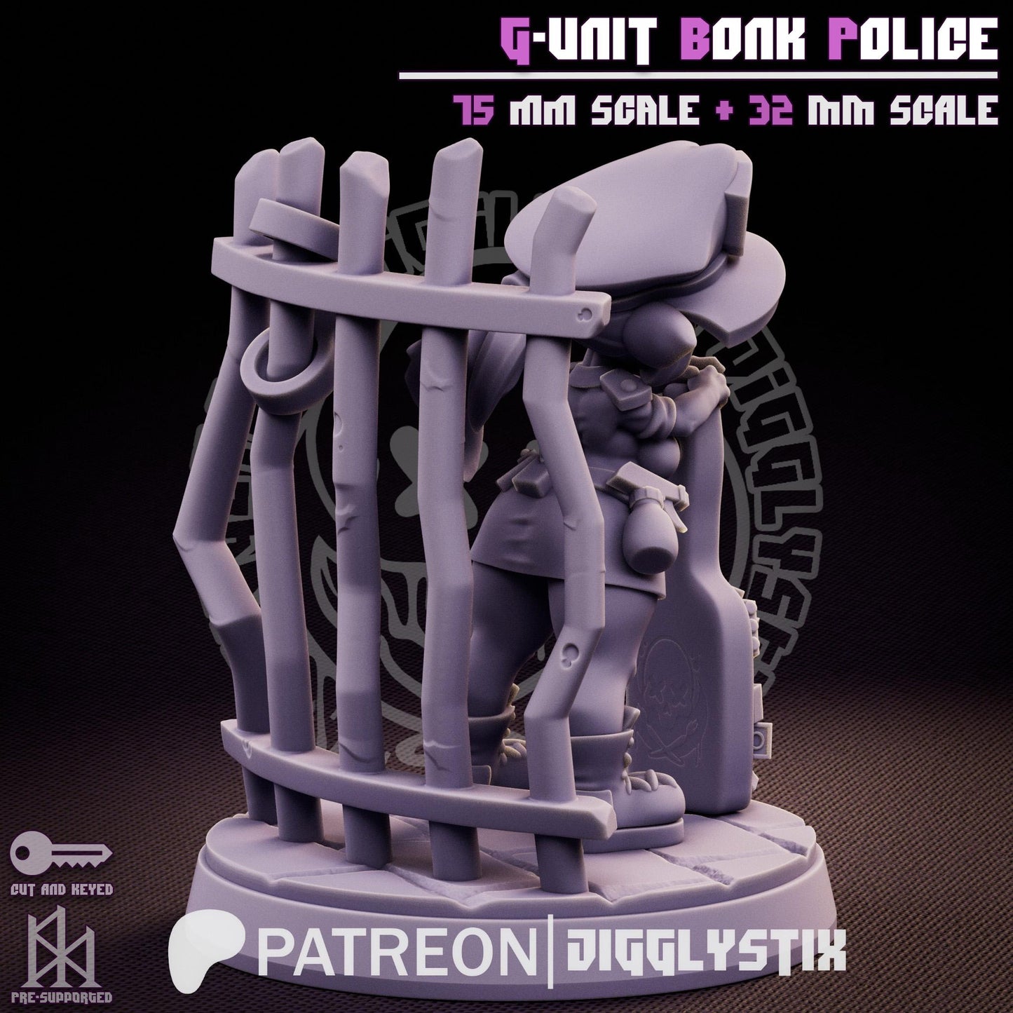 Goblin Cop Pin Up Miniature | Jigglystix