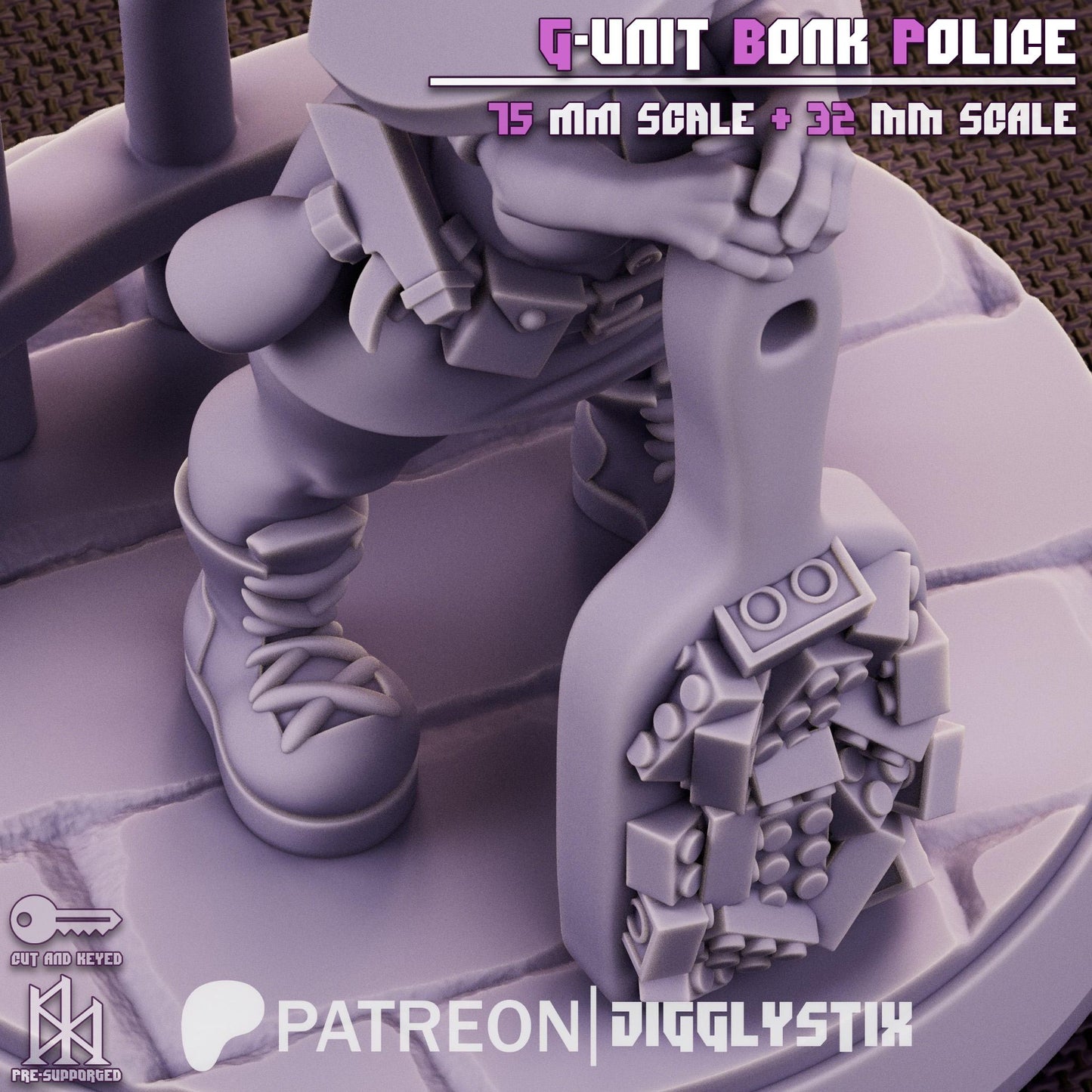 Goblin Cop Pin Up Miniature | Jigglystix