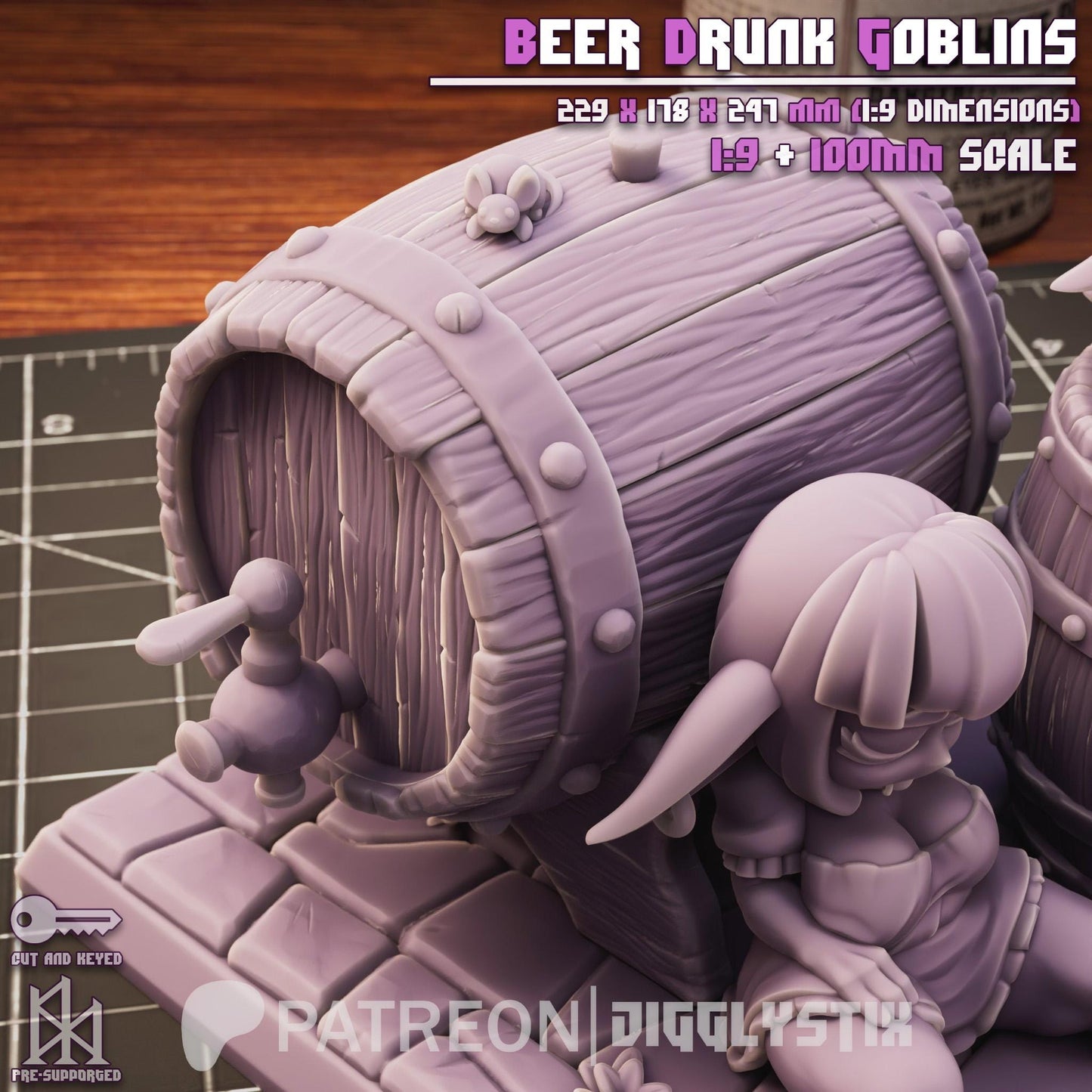 Beer Goblins Pin Up Model Kit | Jigglystix