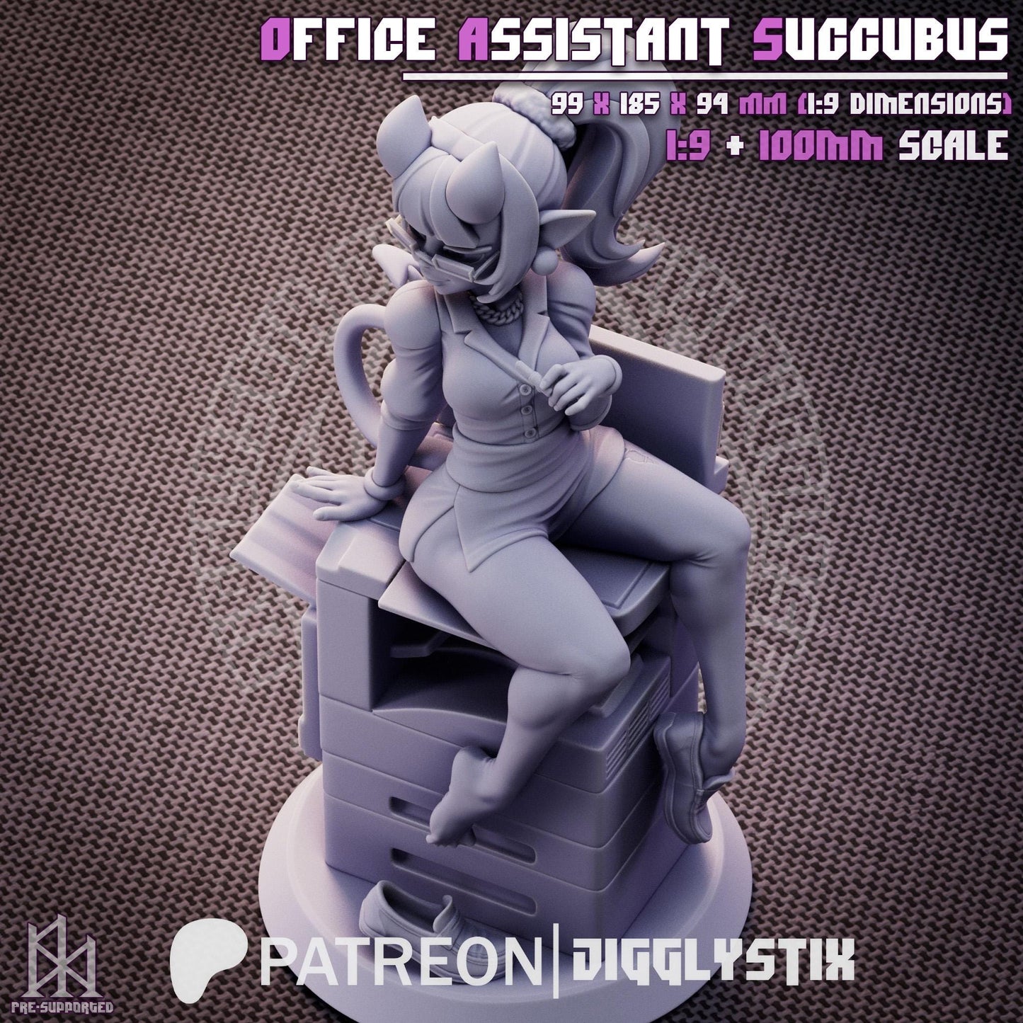 Office Assistant Succubus Pin Up Model Kit | Jigglystix
