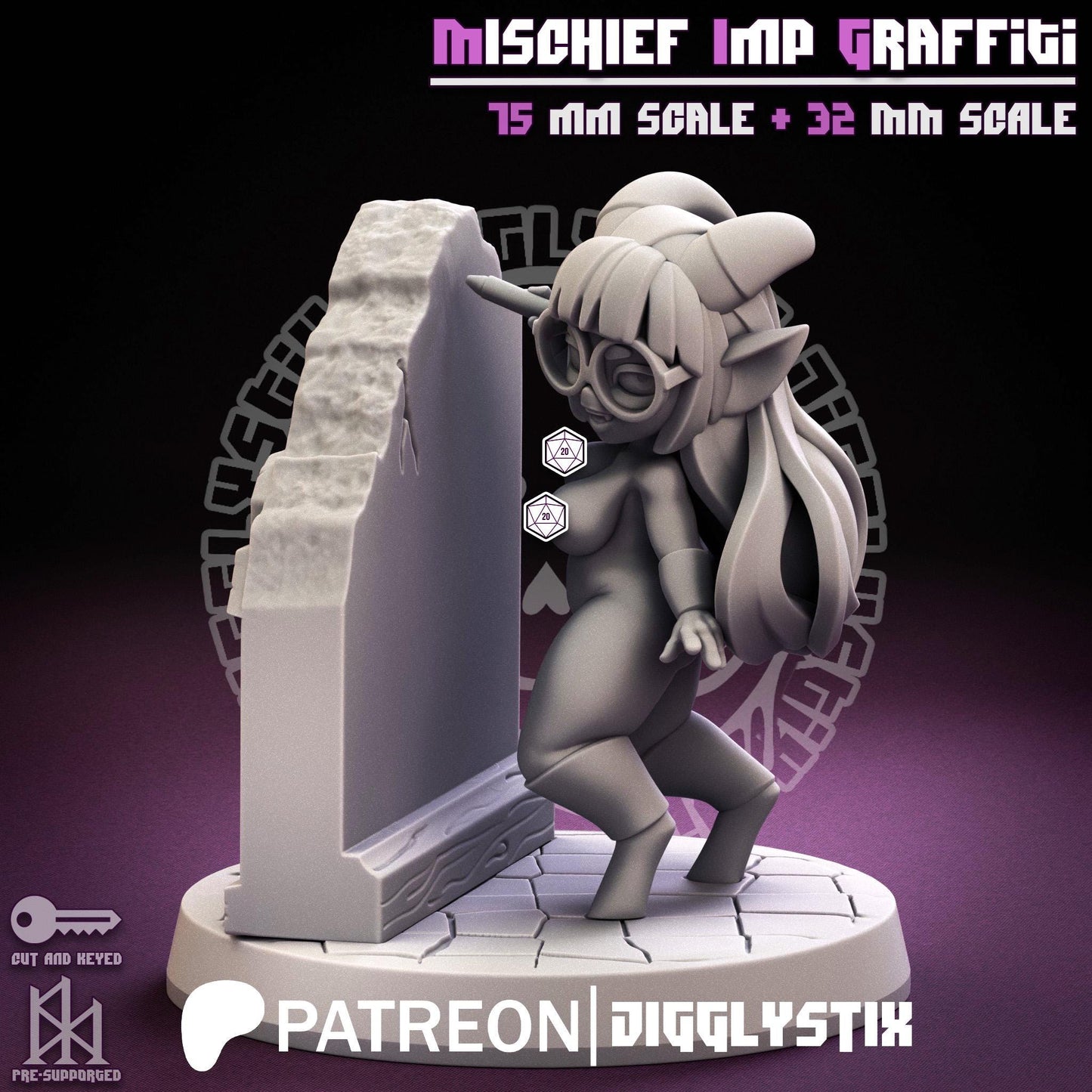 Mischief Imp Graffiti Pin Up Miniature | Jigglystix