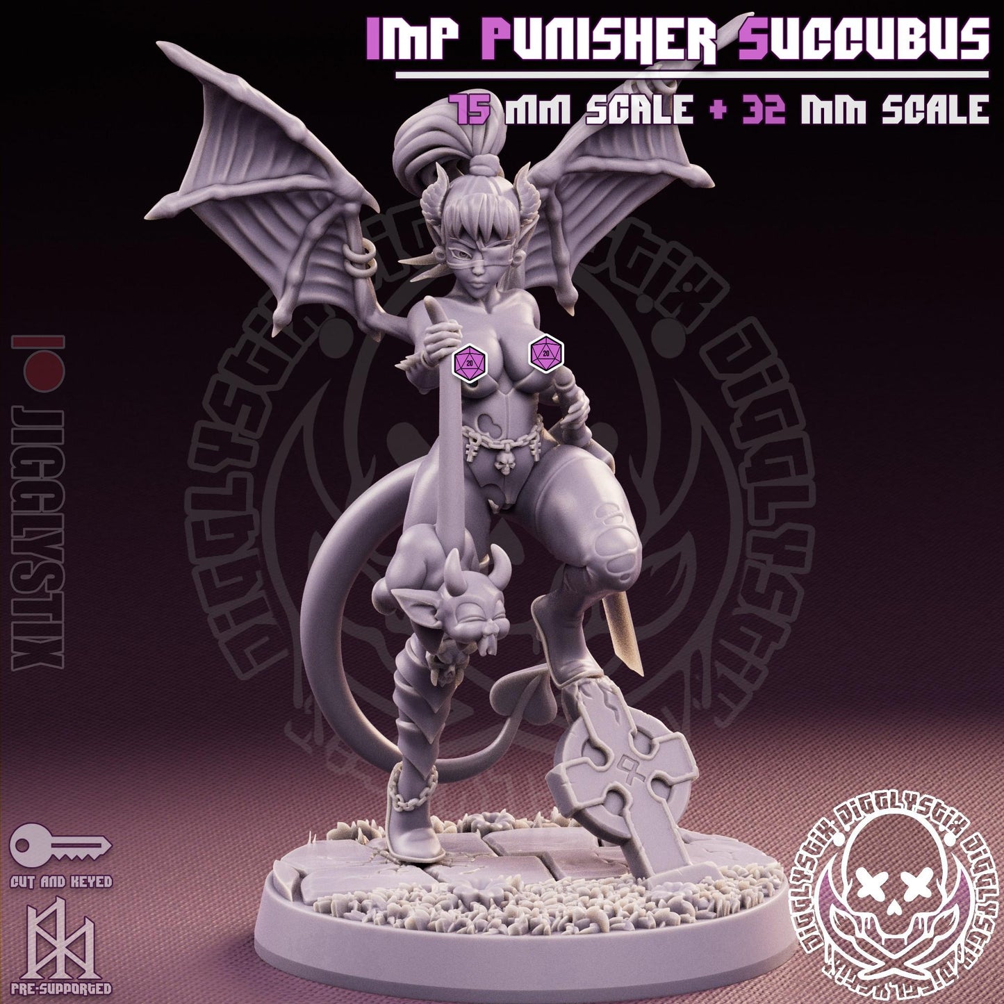 Imp Punisher Succubus Pin Up Miniature | Jigglystix
