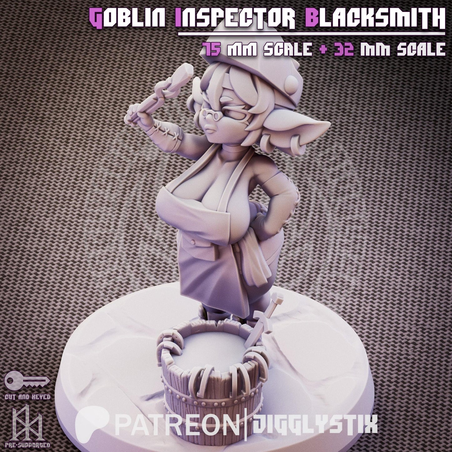 Goblin Inspector Blacksmith Miniature | Jigglystix