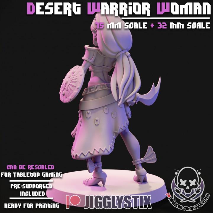 Desert Warrior Woman Pin Up Miniature | Jigglystix
